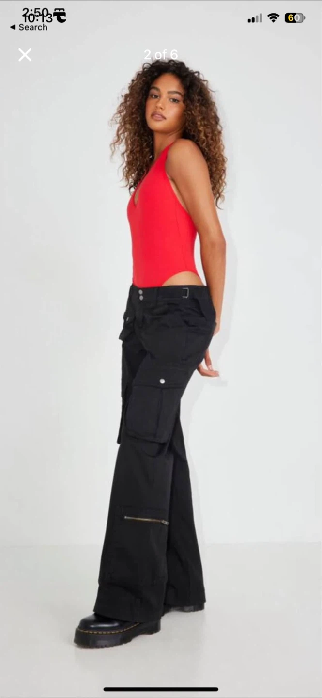Garage Wide Leg Black Cargo Pants - photo 2