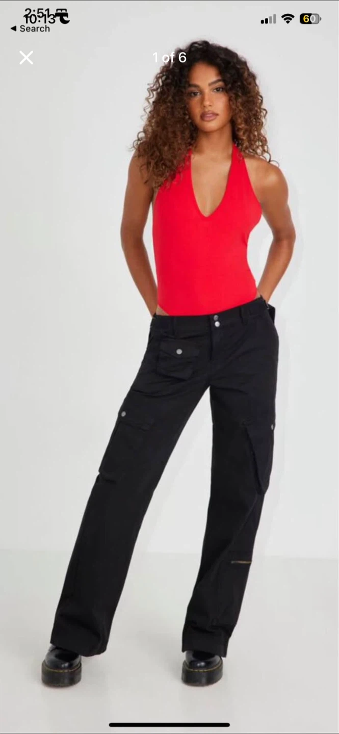 Garage Wide Leg Black Cargo Pants