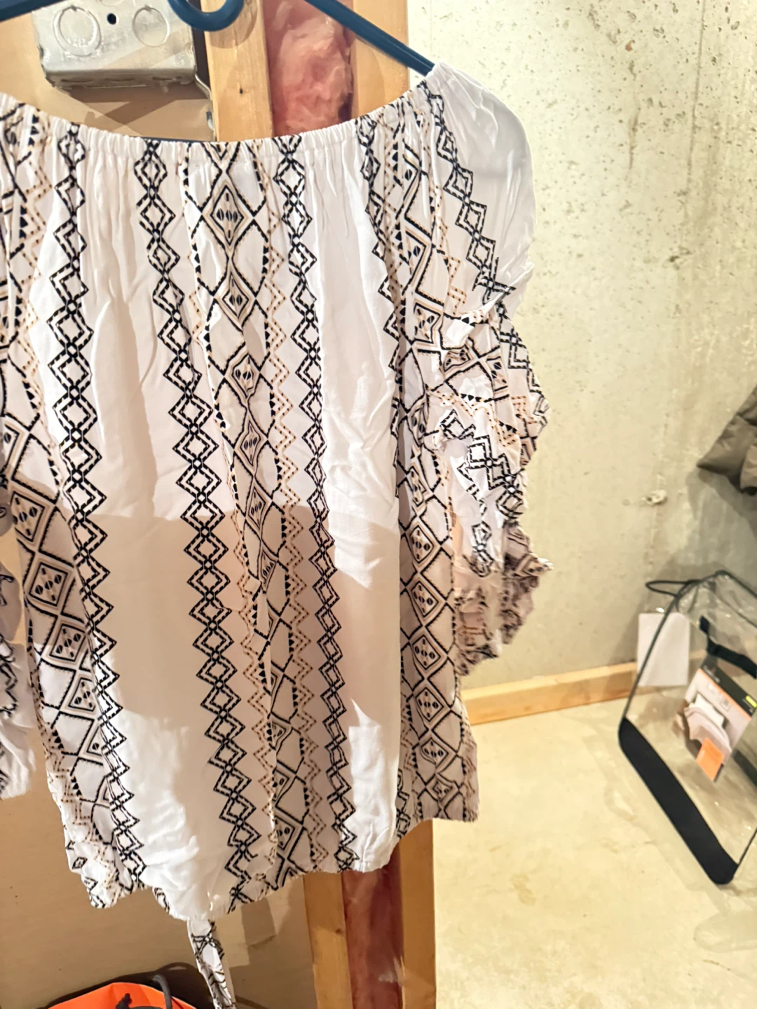 Blue Sky White Embroidered Off-the-Shoulder Top - photo 2