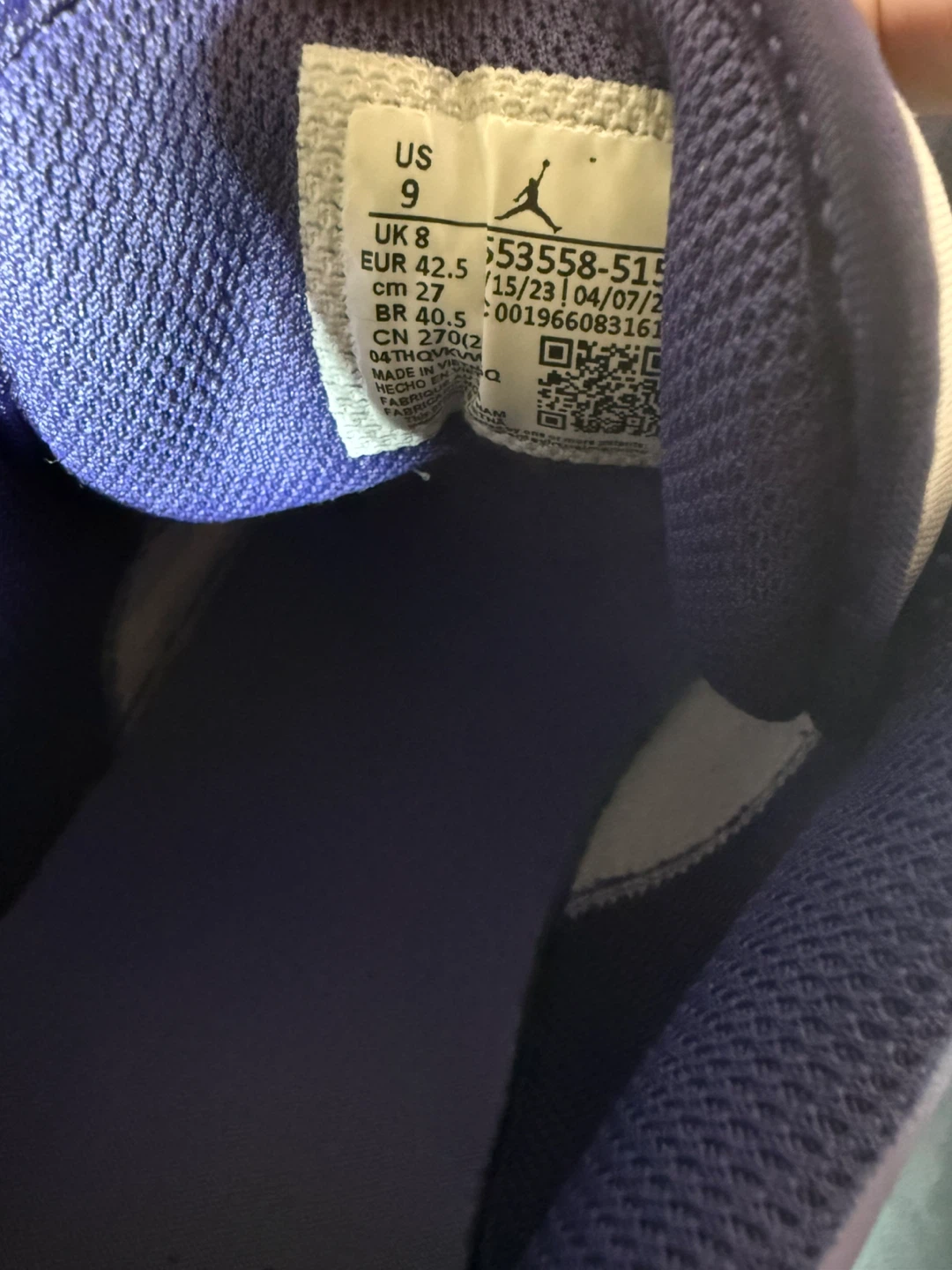 Air Jordan 1 Low Purple White Size 9 - photo 5