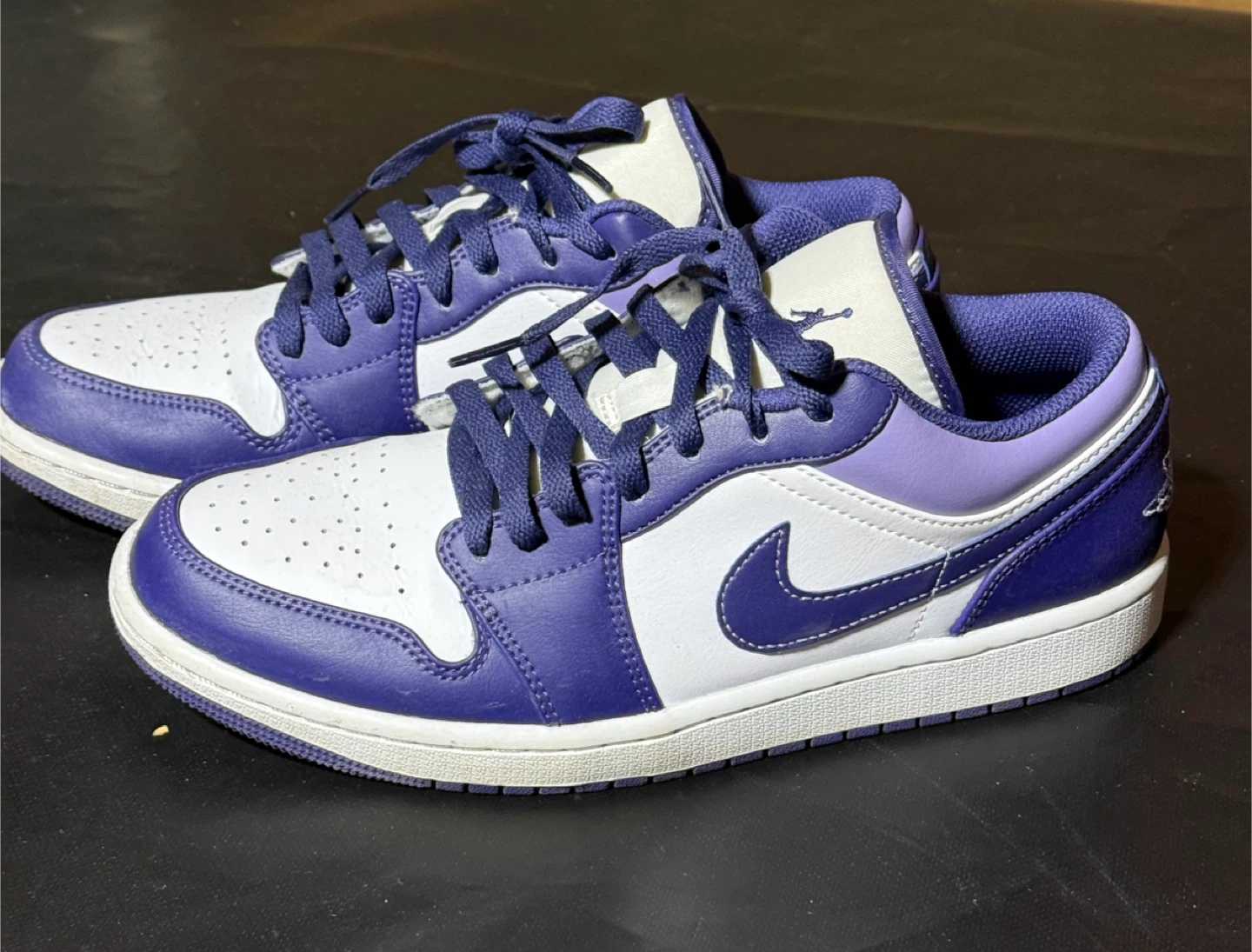 Air Jordan 1 Low Purple White Size 9 - photo 2