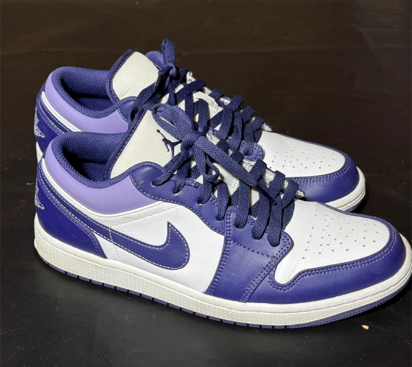 Air Jordan 1 Low Purple White Size 9