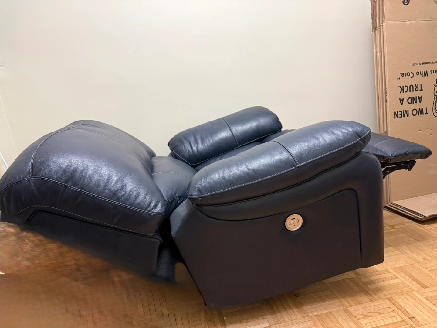 Electric Power Rocker Recliner with Padded faux leather - photo 3