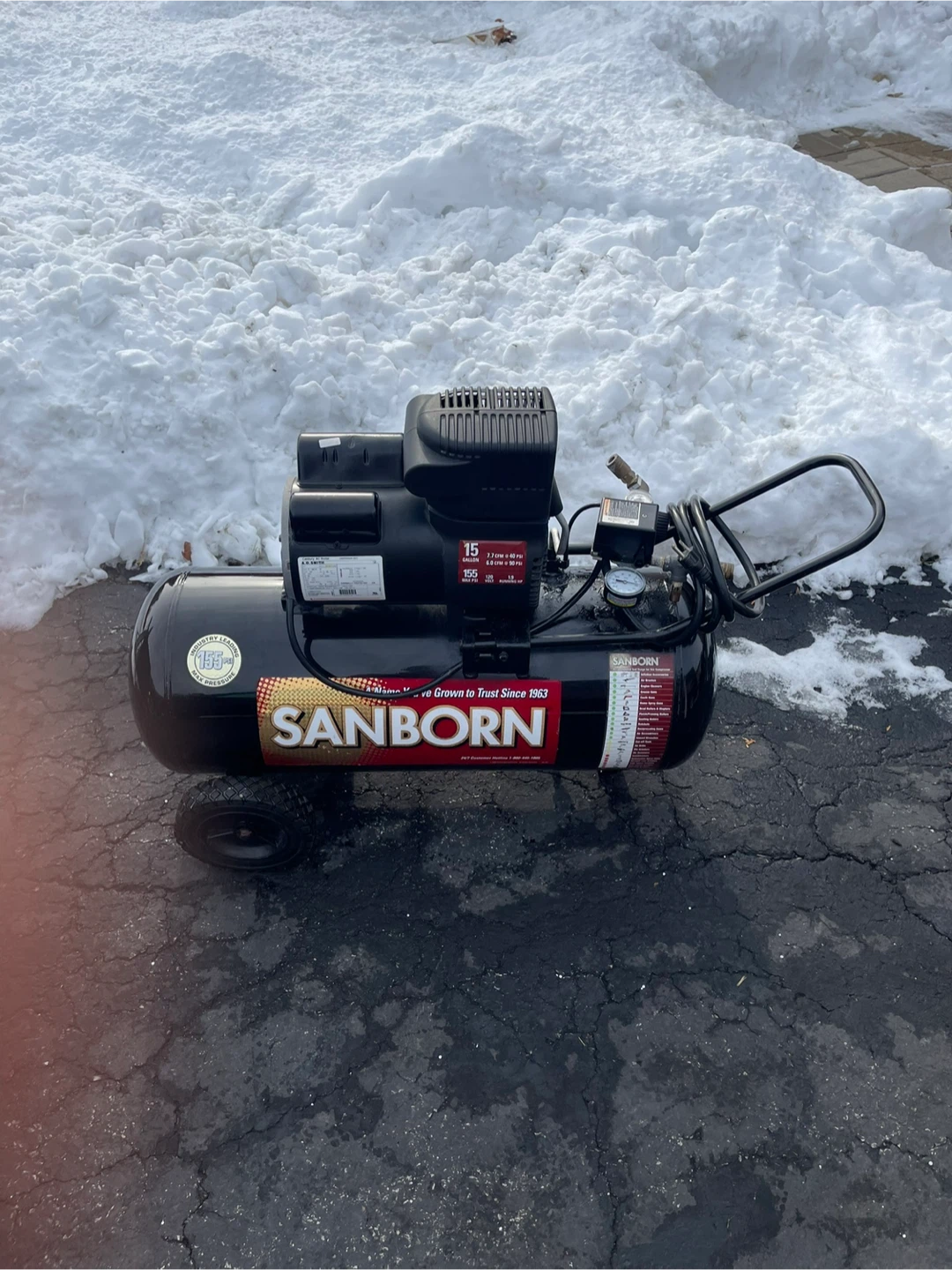 Sanborn 15 Gallon Air Compressor