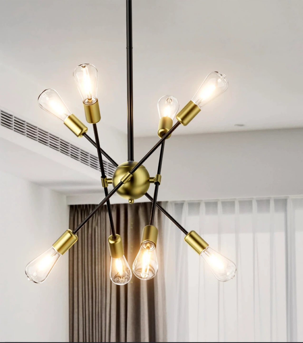 TOZING 8-Light Sputnik Chandelier