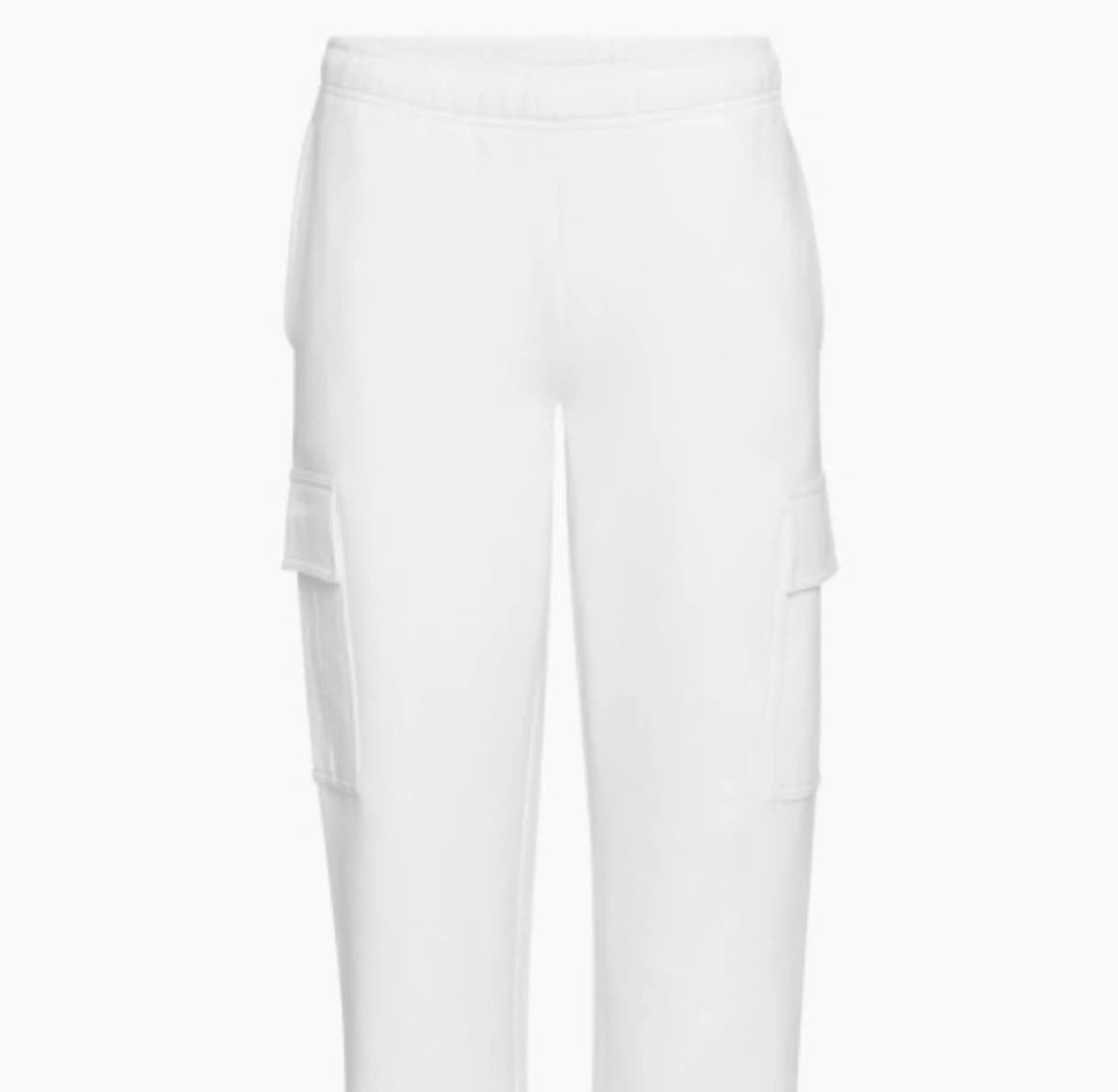 aritzia TNA Cozy Fleece Mega Fit Cargo Sweatpants White