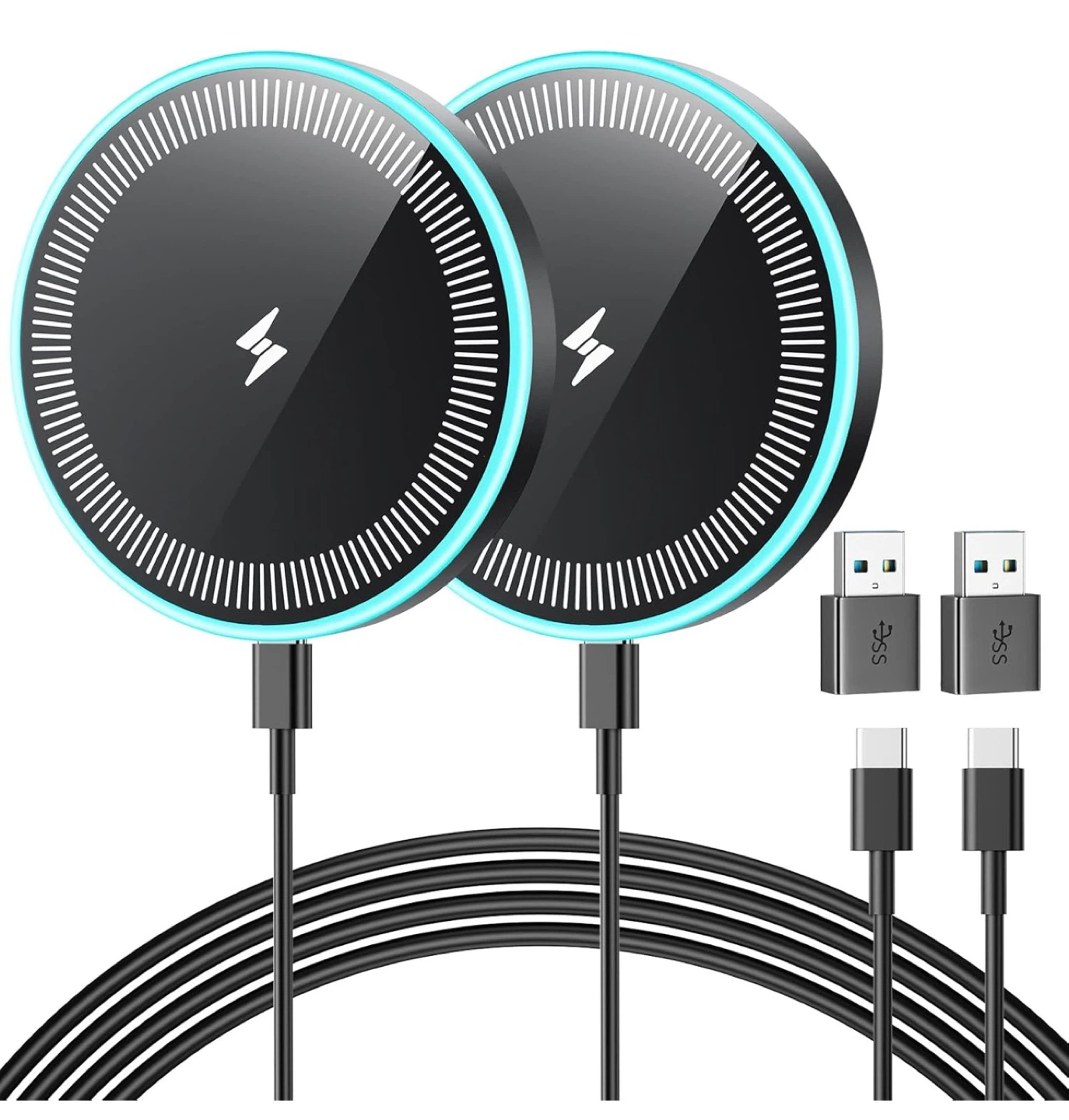 2 Pack 15W Fast Magnetic Wireless Charging Pad