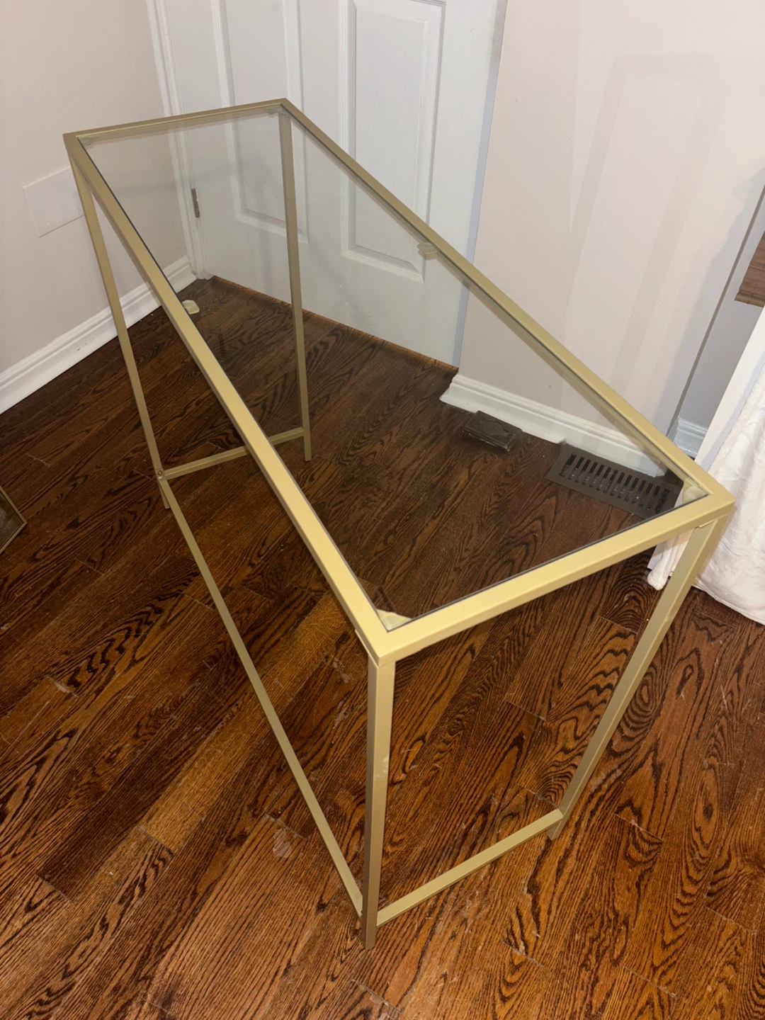 Console Table with Glass Top