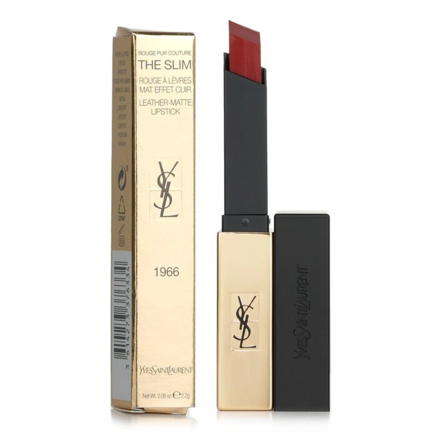 YSL ROUGE PUR COUTURE THE SLIM N°1966 ROUGE LIBRE, lipstick 2.2g - photo 2