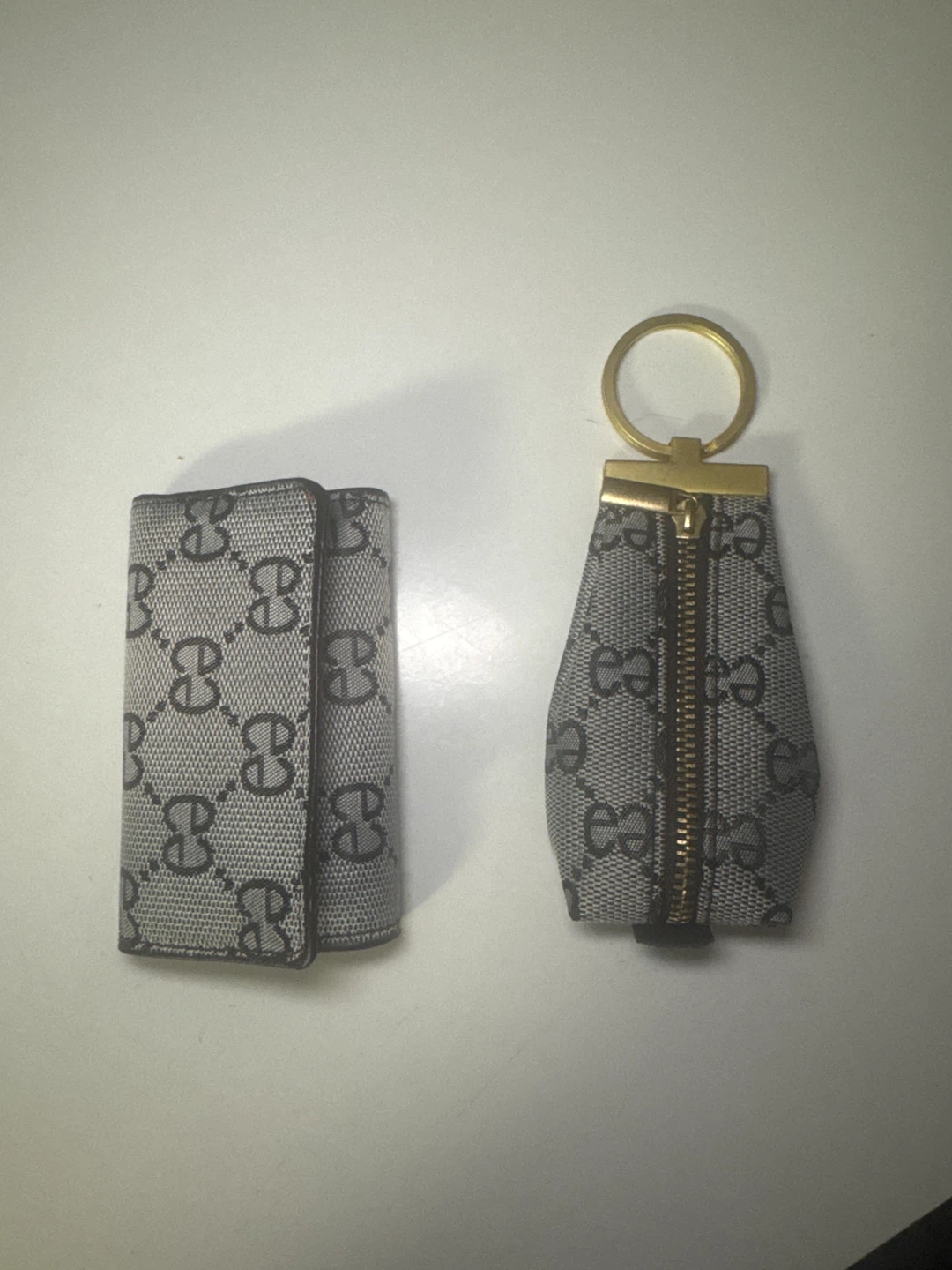 Faux Gucci Key Holder and Pouch Set