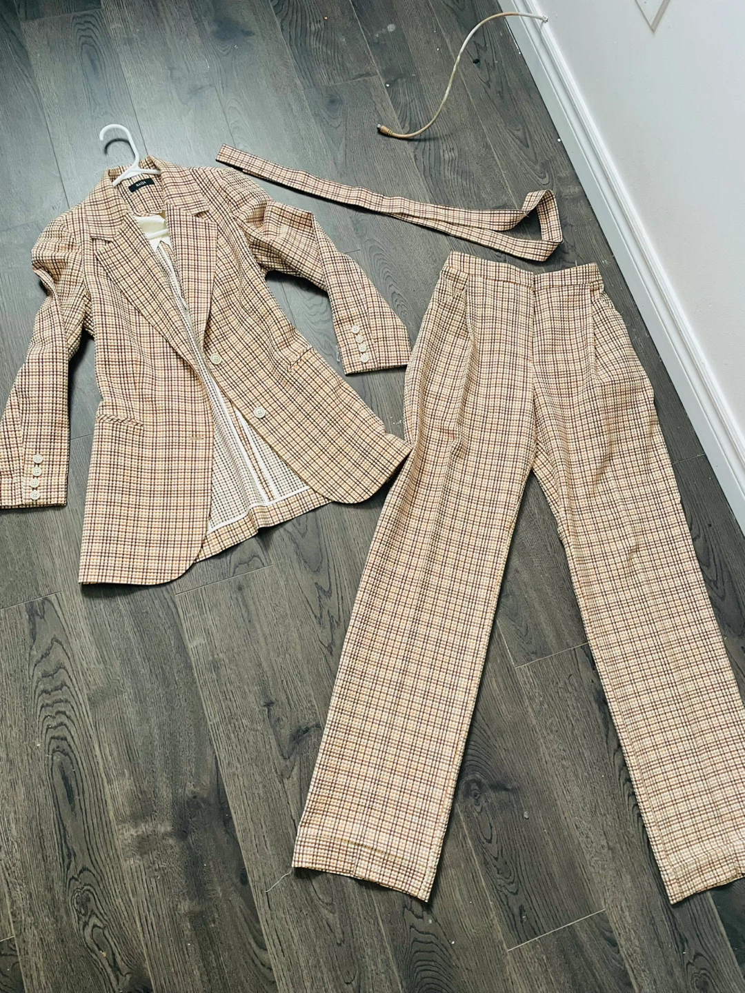 BAQA Plaid Blazer and Pants Set