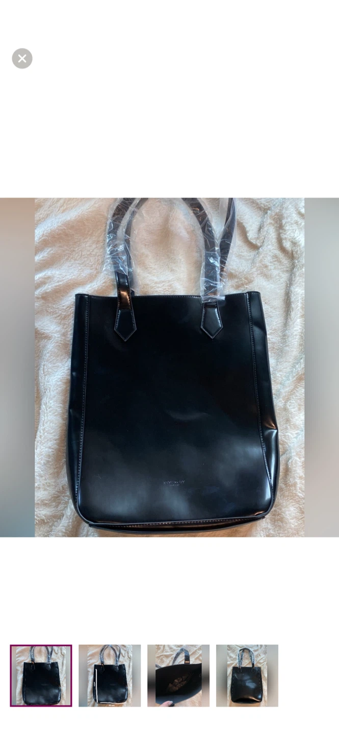 Givenchy Parfums Black Faux Leather Tote Bag