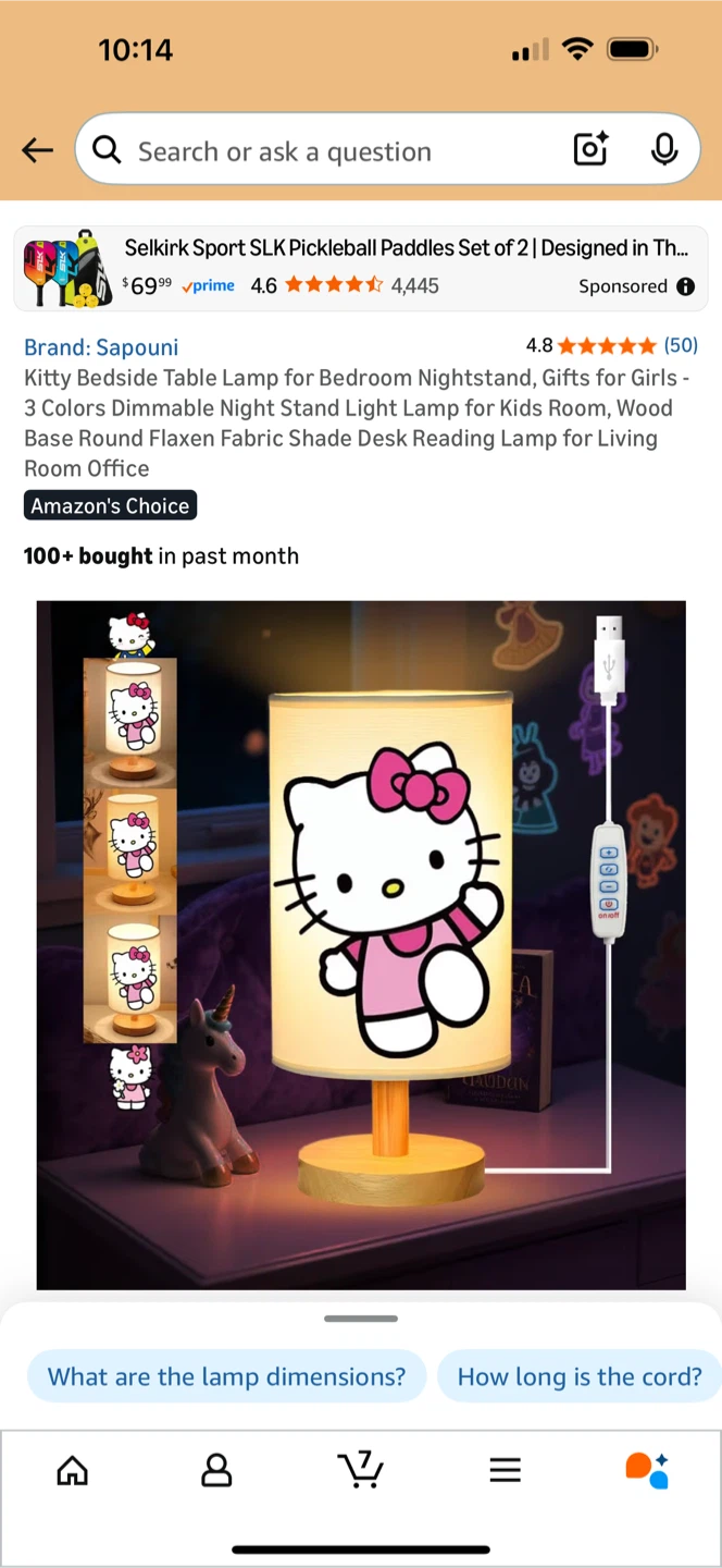 Sapouni Hello Kitty Bedside Table Lamp