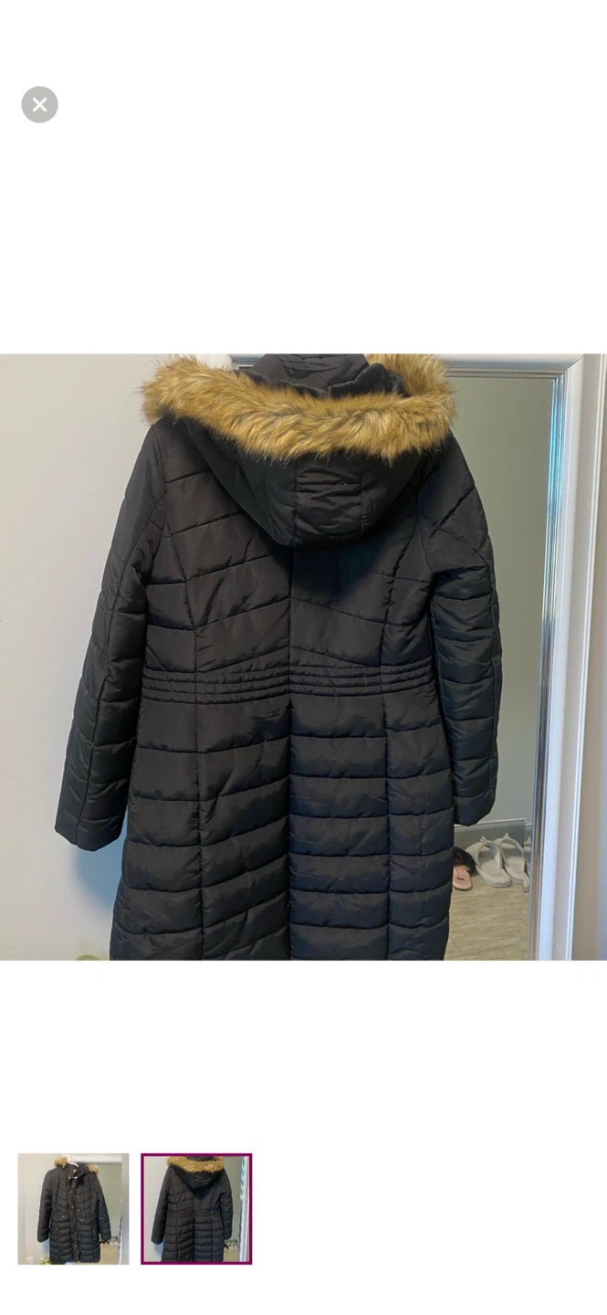 Massimo Dutti Black Parka with Hood - M - photo 2