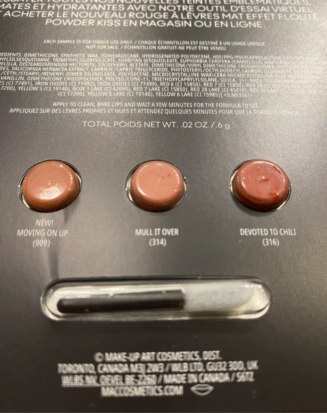 MAC Powder Kiss Hazy Matte Lipstick sample Set - photo 3