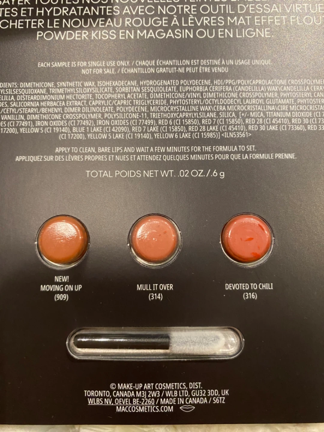 MAC Powder Kiss Hazy Matte Lipstick sample Set - photo 2