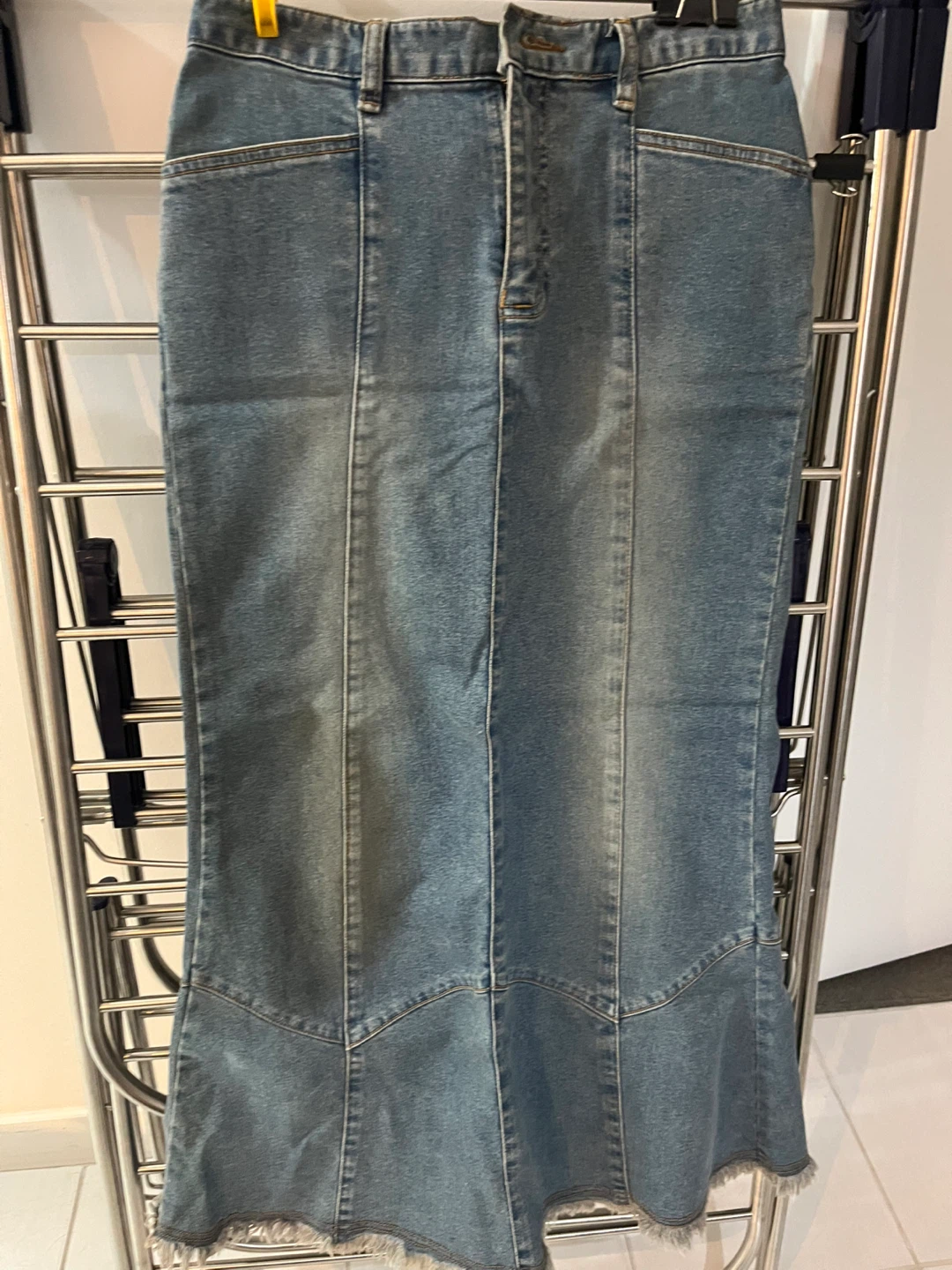 Denim Maxi Skirt - Size M