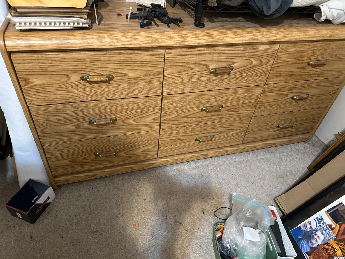 Solid Wood 9-Drawer Dresser
