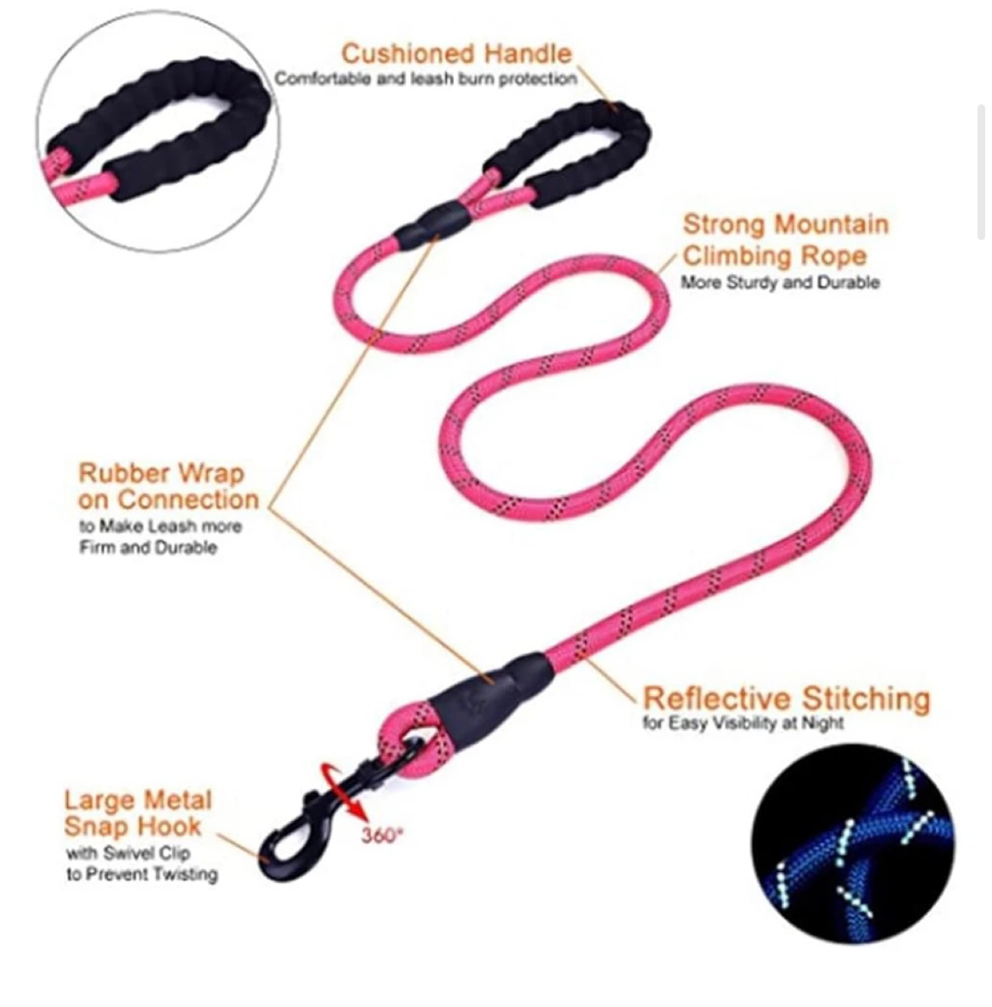 HEAVY DUTY DOG LEASH & DOG DIAPERS (4 pack size small) - photo 4