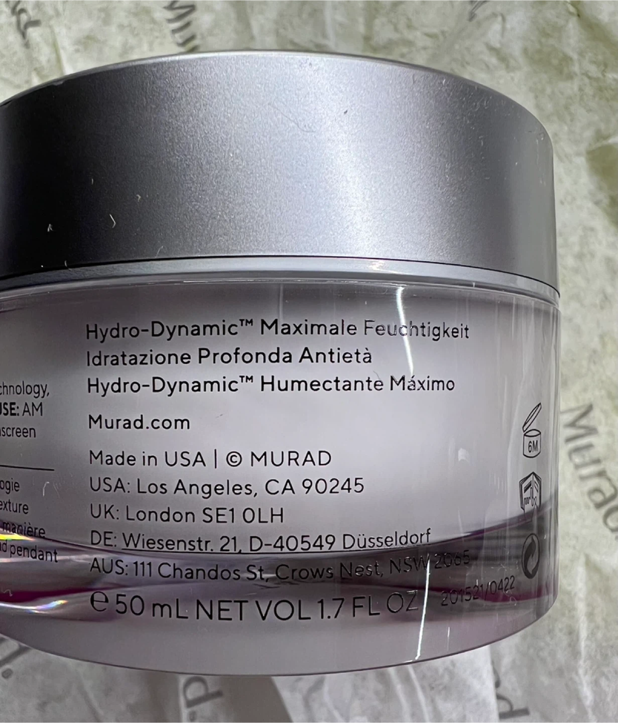Murad Hydro-Dynamic Ultimate Moisture Cream 50 mL - photo 5