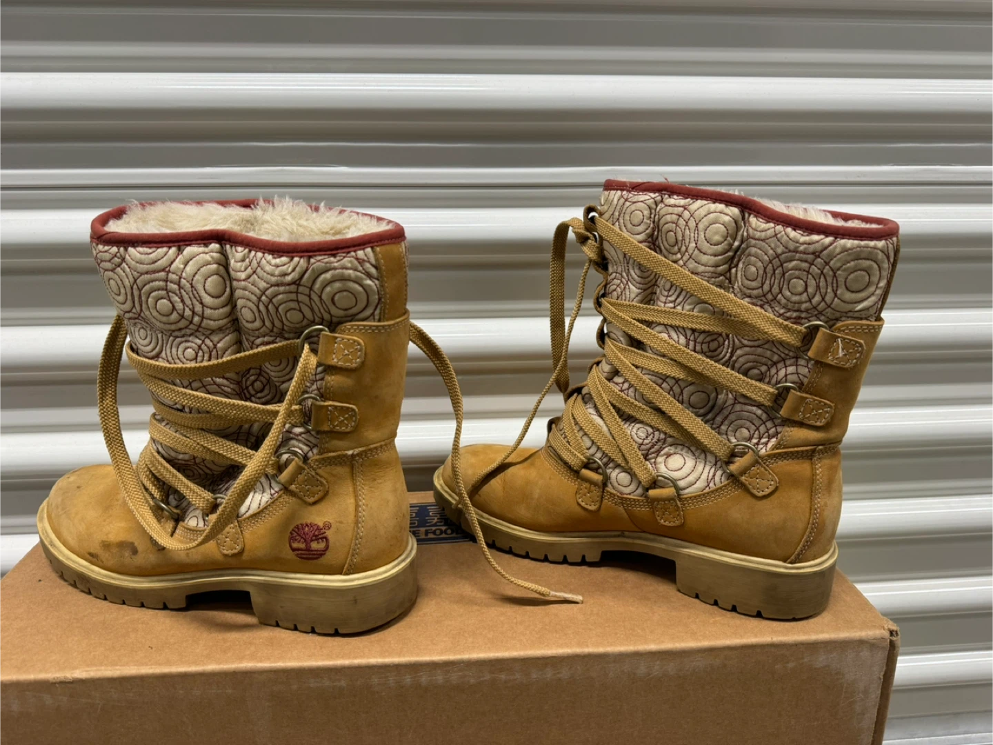 Timberland Shearling-lined half calf slip-on boots