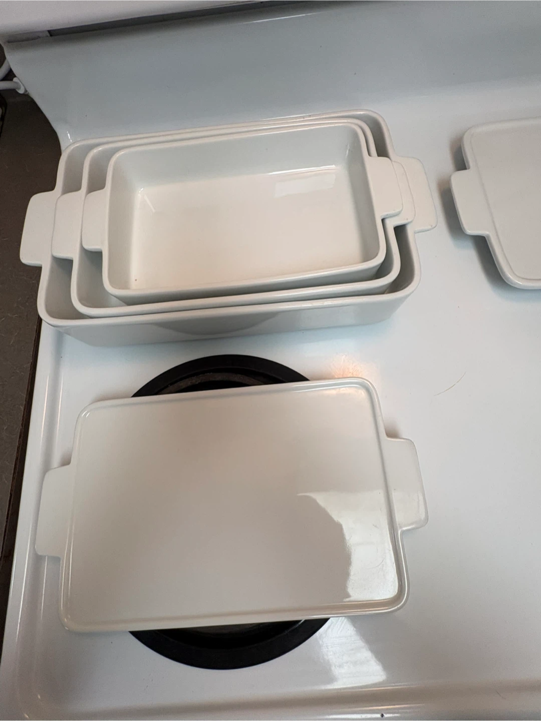 White Ceramic Rectangular Baking Dish - photo 2