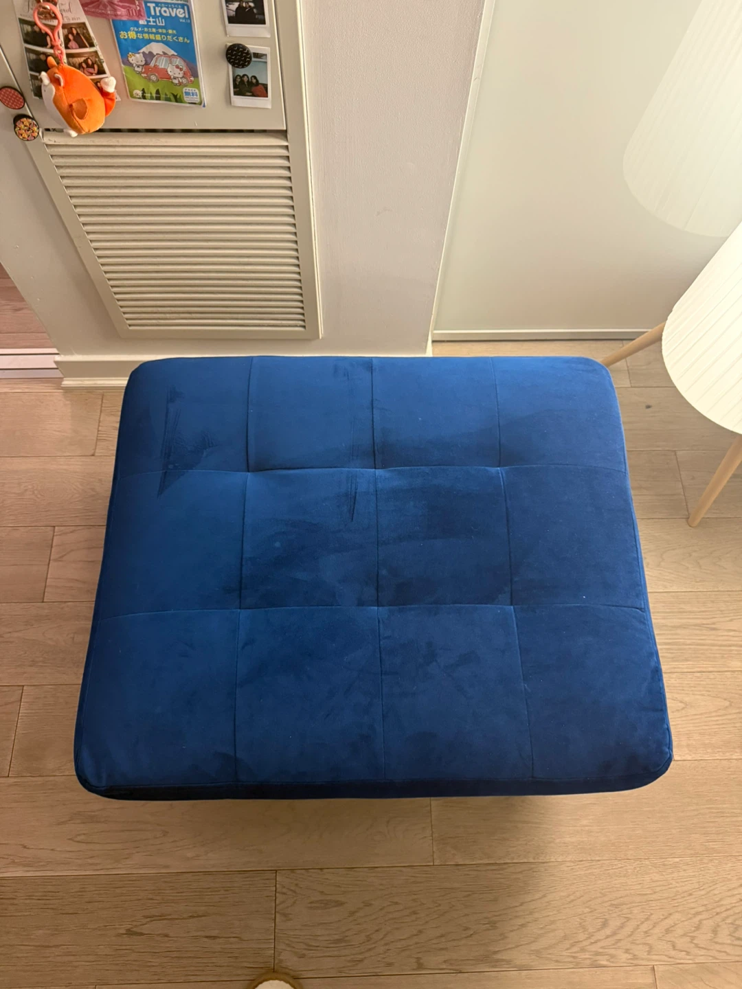 Blue Tufted Ottoman Footstool - photo 2