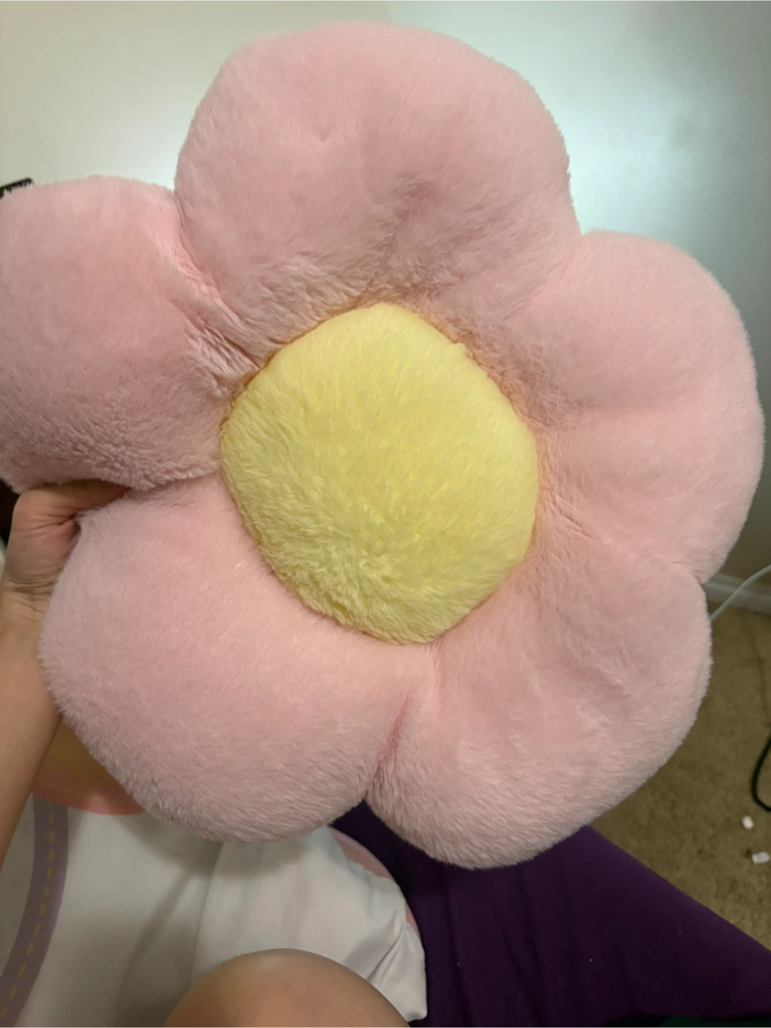 Pink Flower Plush Pillow