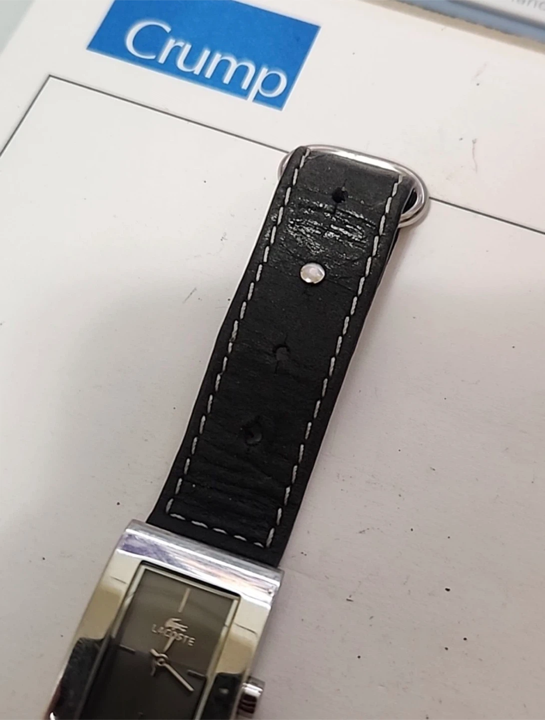 Lacoste Women's Rectangular Watch - Black Leather - photo 5