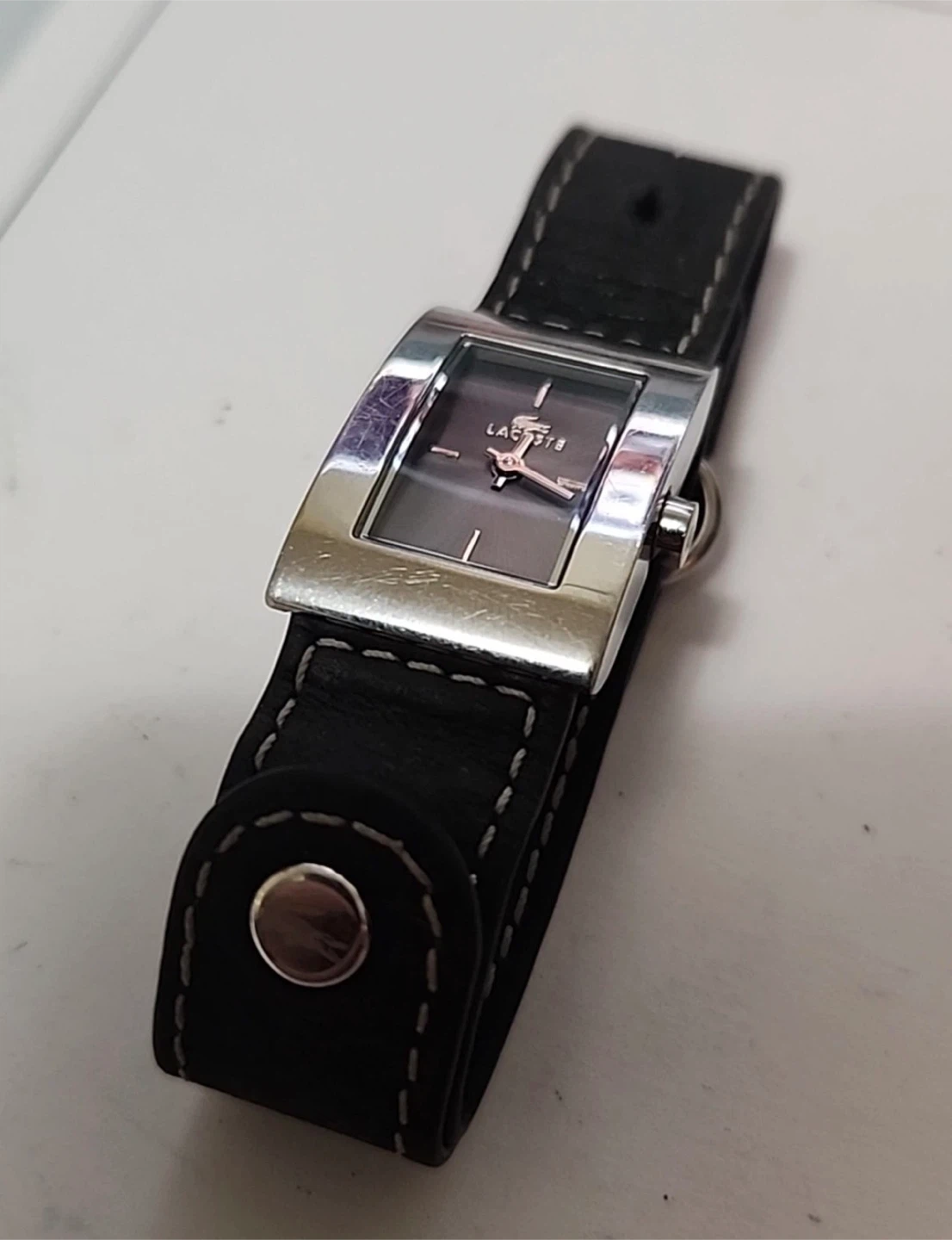 Lacoste Women's Rectangular Watch - Black Leather - photo 2