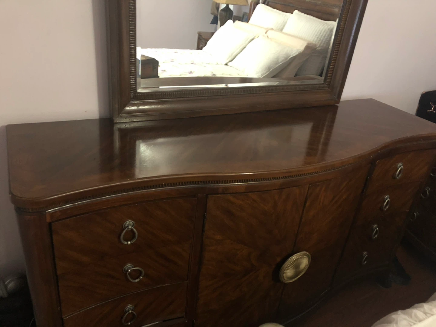 Wooden Bedroom Set with Bed, Dresser, and Nightstands - photo 3