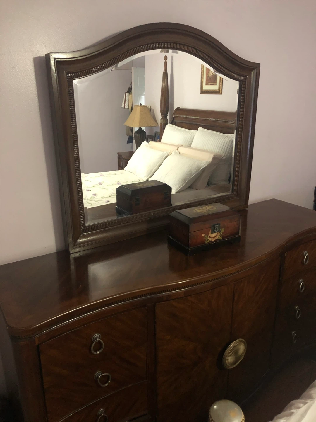Wooden Bedroom Set with Bed, Dresser, and Nightstands - photo 4