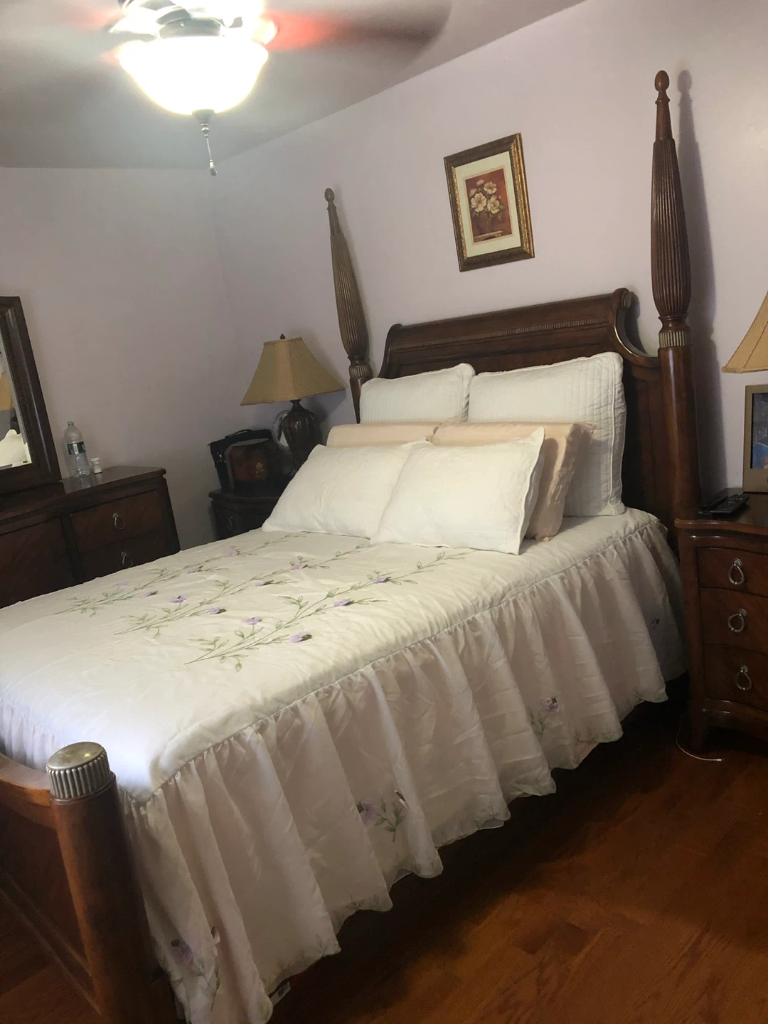 Wooden Bedroom Set with Bed, Dresser, and Nightstands - photo 5