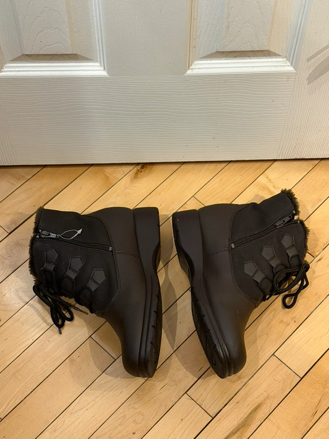 🥕Brown Faux Fur Lined Winter Boots - photo 2