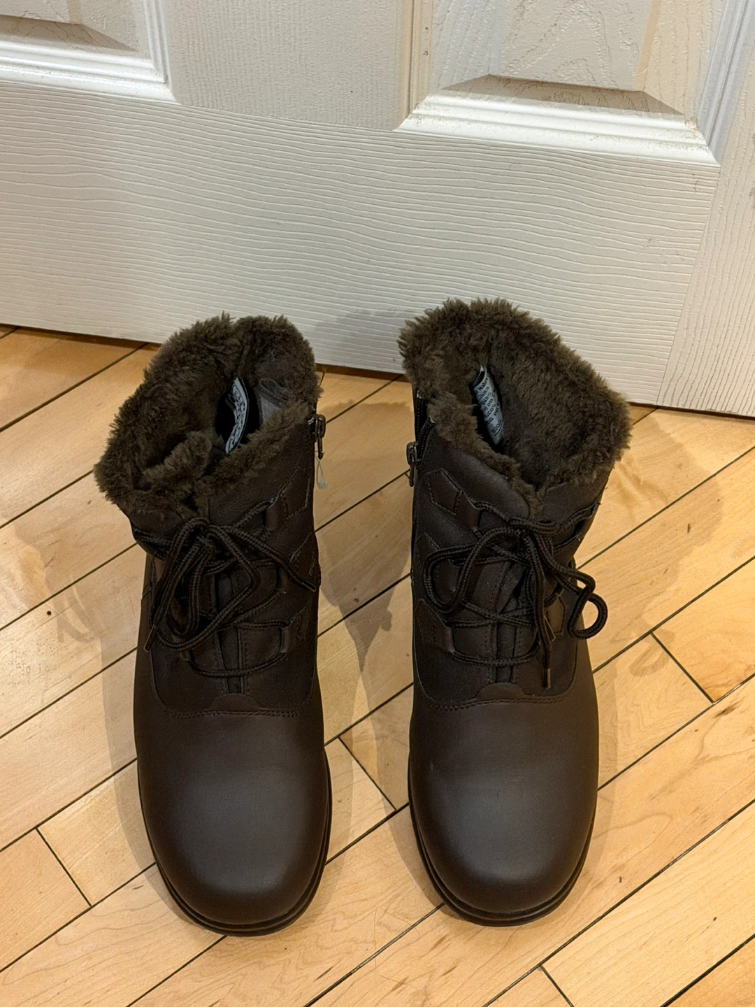 🥕Brown Faux Fur Lined Winter Boots