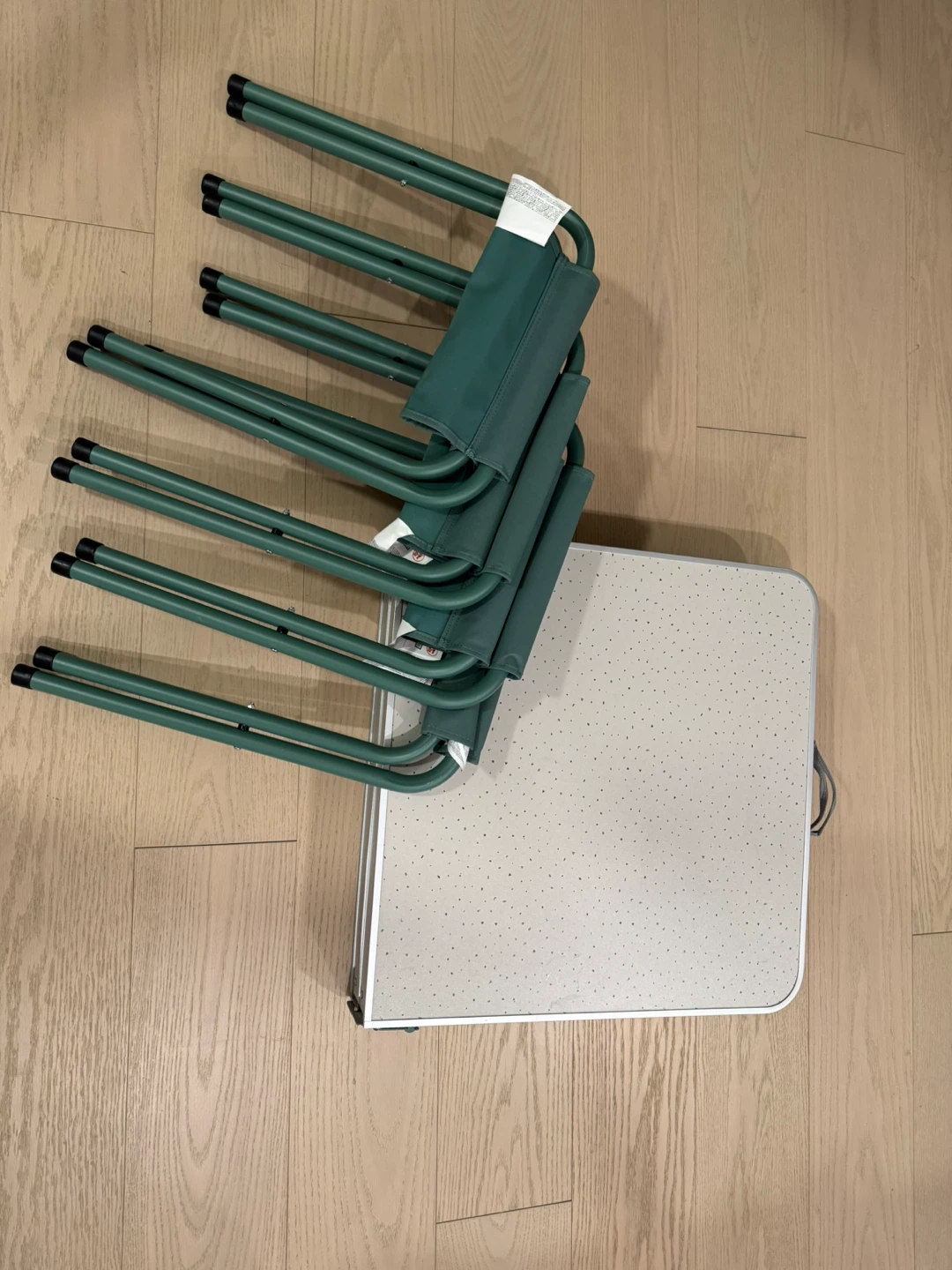 Portable Folding Table and 4 Stools Set - photo 2