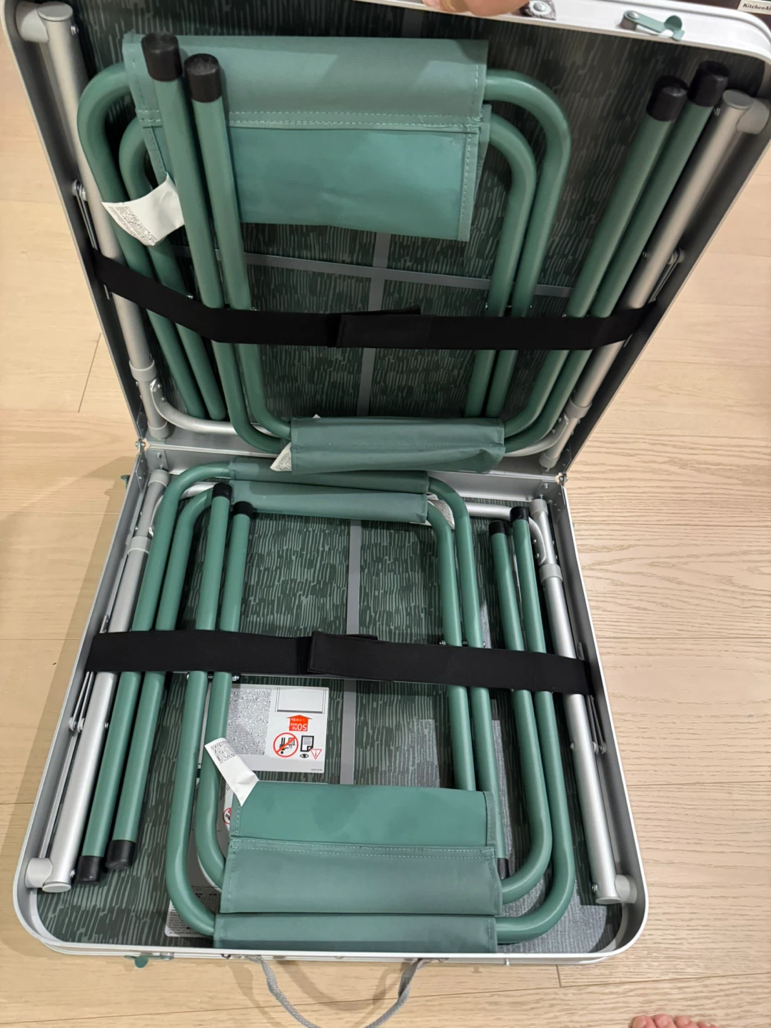 Portable Folding Table and 4 Stools Set - photo 3