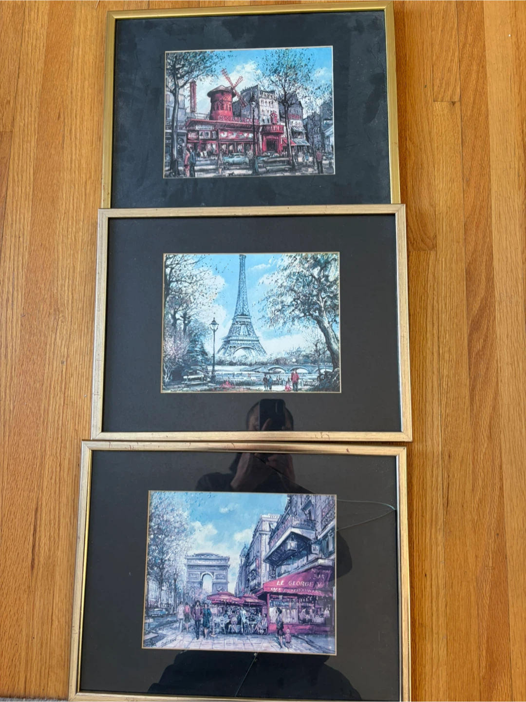 Set of 3 Framed Paris Scene Prints