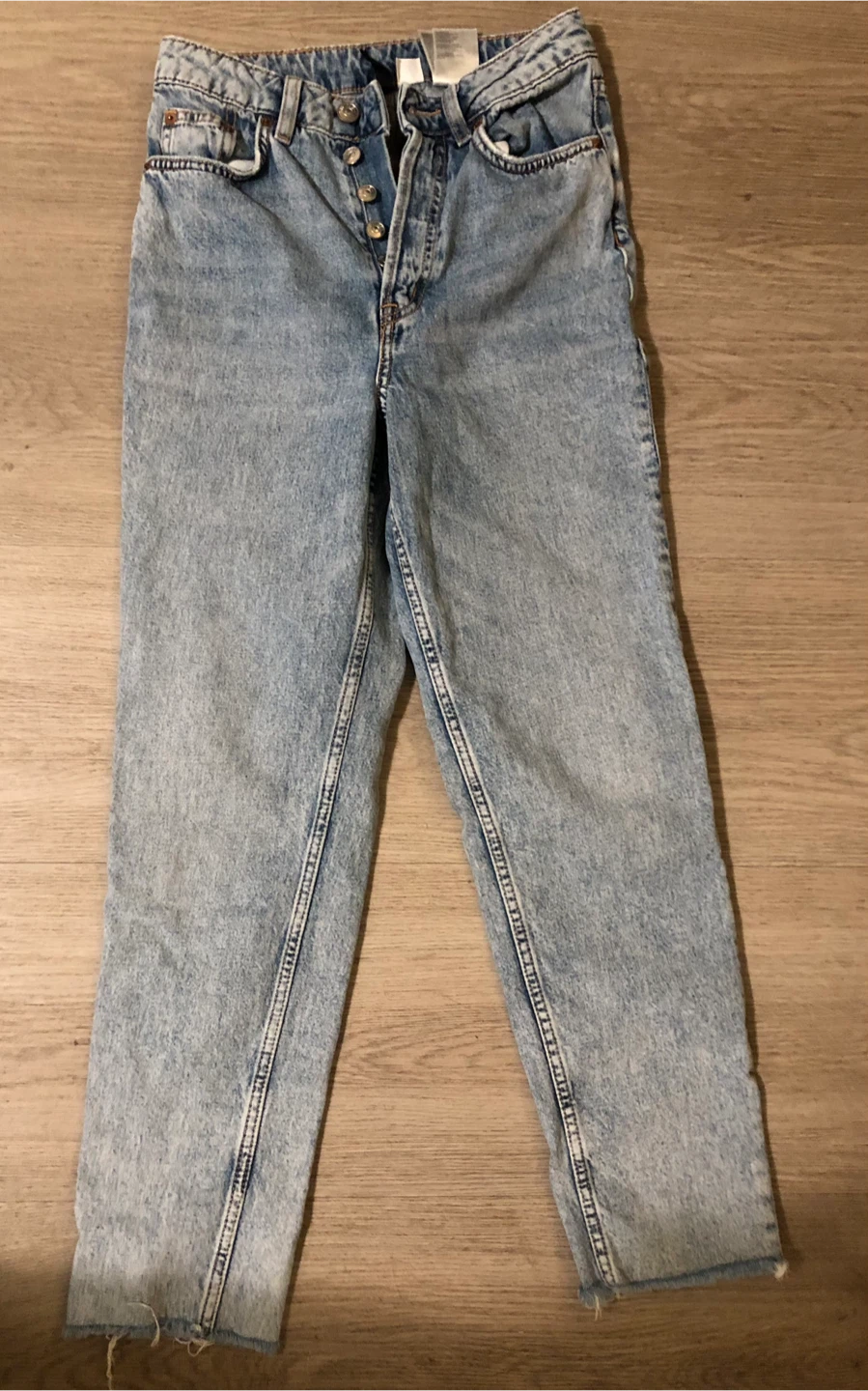 H&M High-Waisted Straight Leg Jeans
