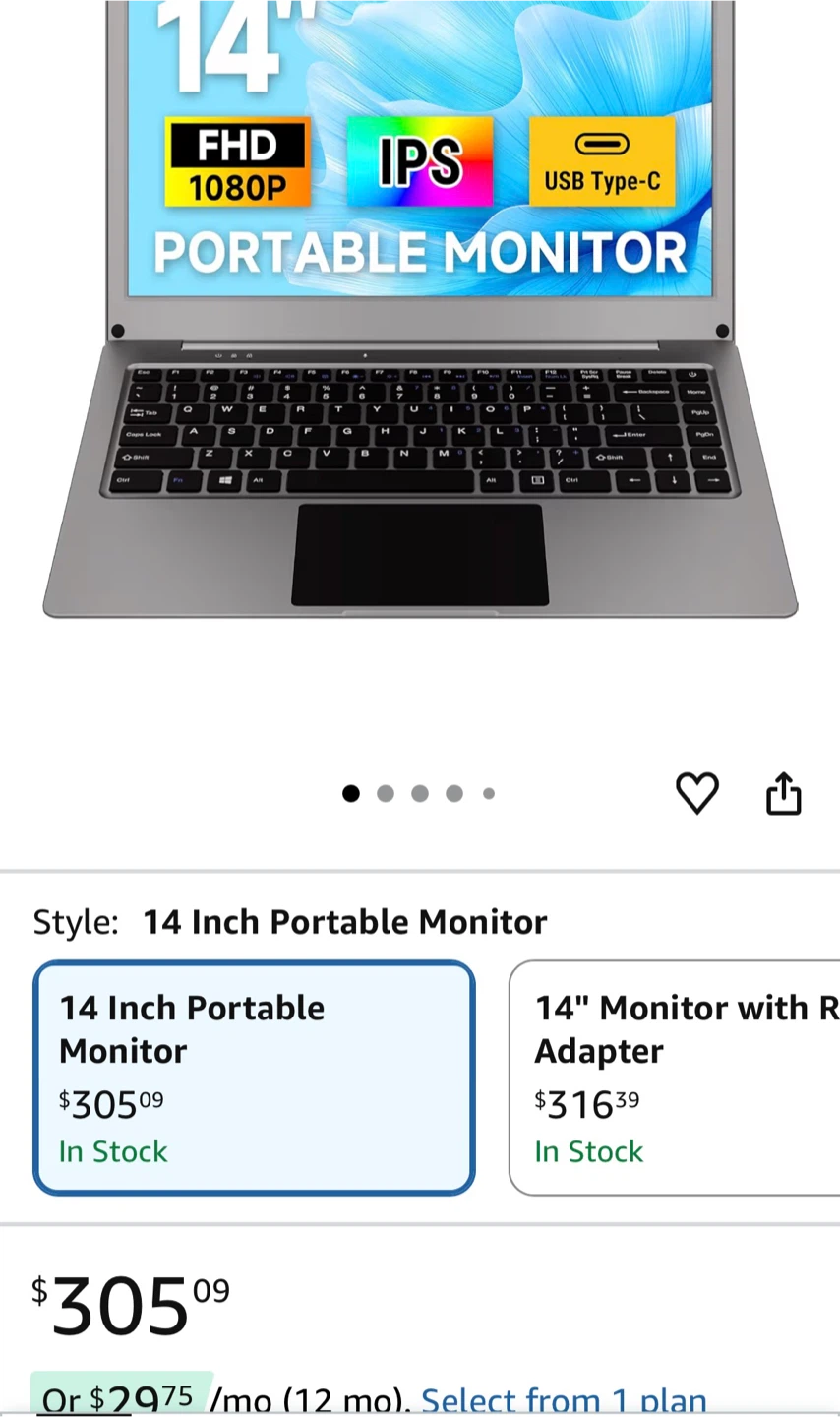 CrowView 14" IPS FHD Portable Monitor - photo 2