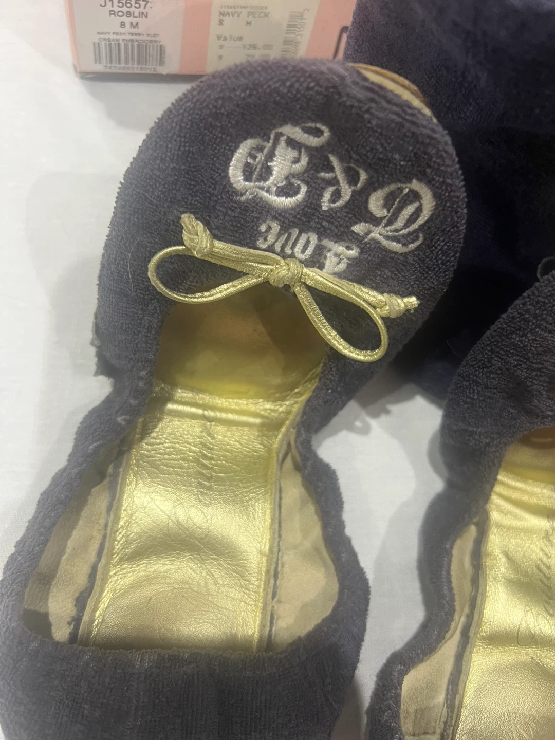 Juicy Couture Navy Terrycloth Ballet Flats Size 8 - photo 3