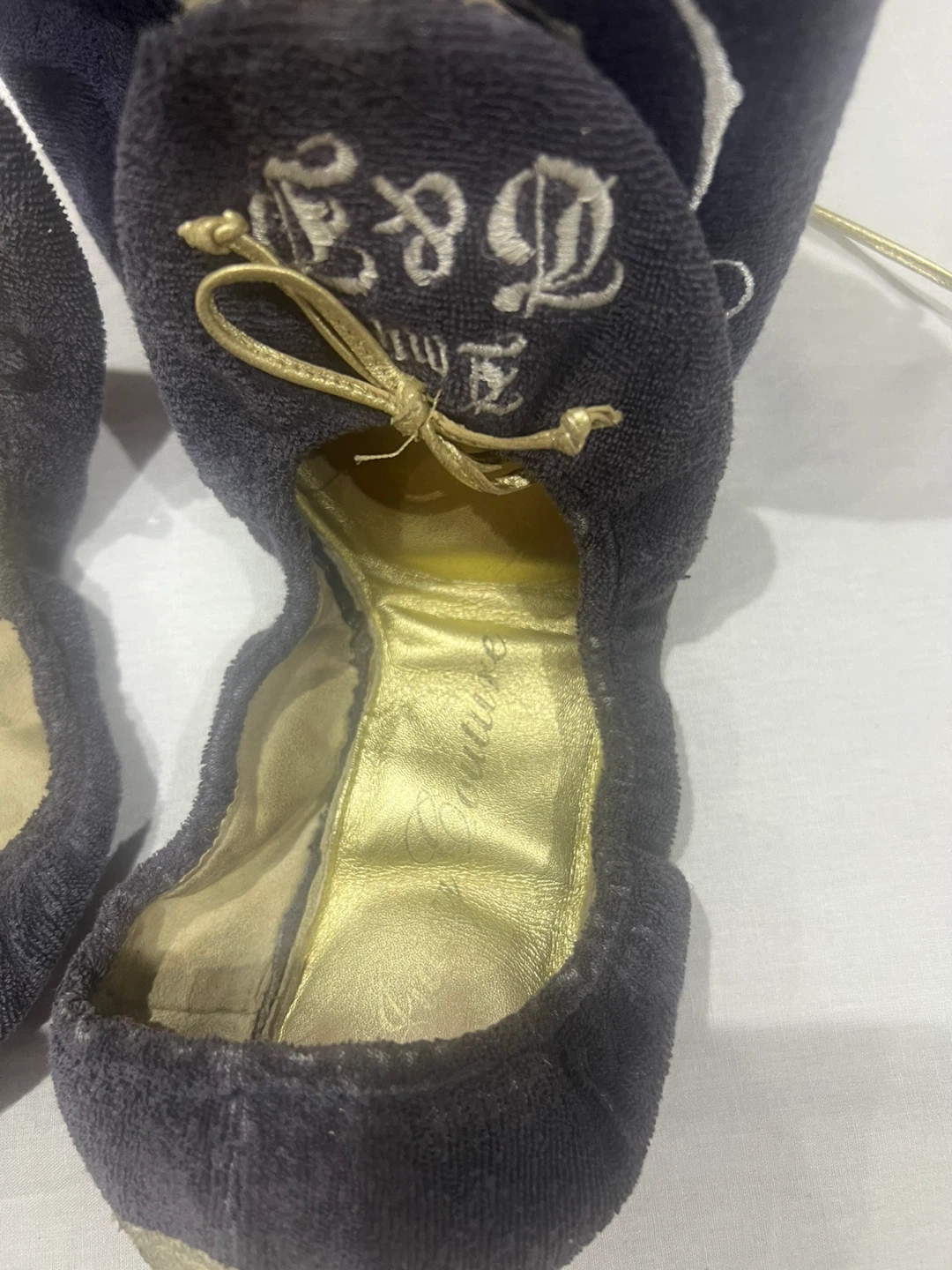 Juicy Couture Navy Terrycloth Ballet Flats Size 8 - photo 4