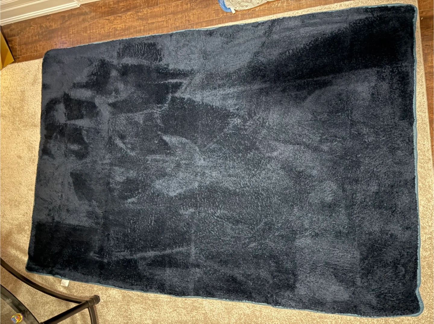 Navy Blue Area Rug 6’ x 4’ – Short Pile – Open Box
