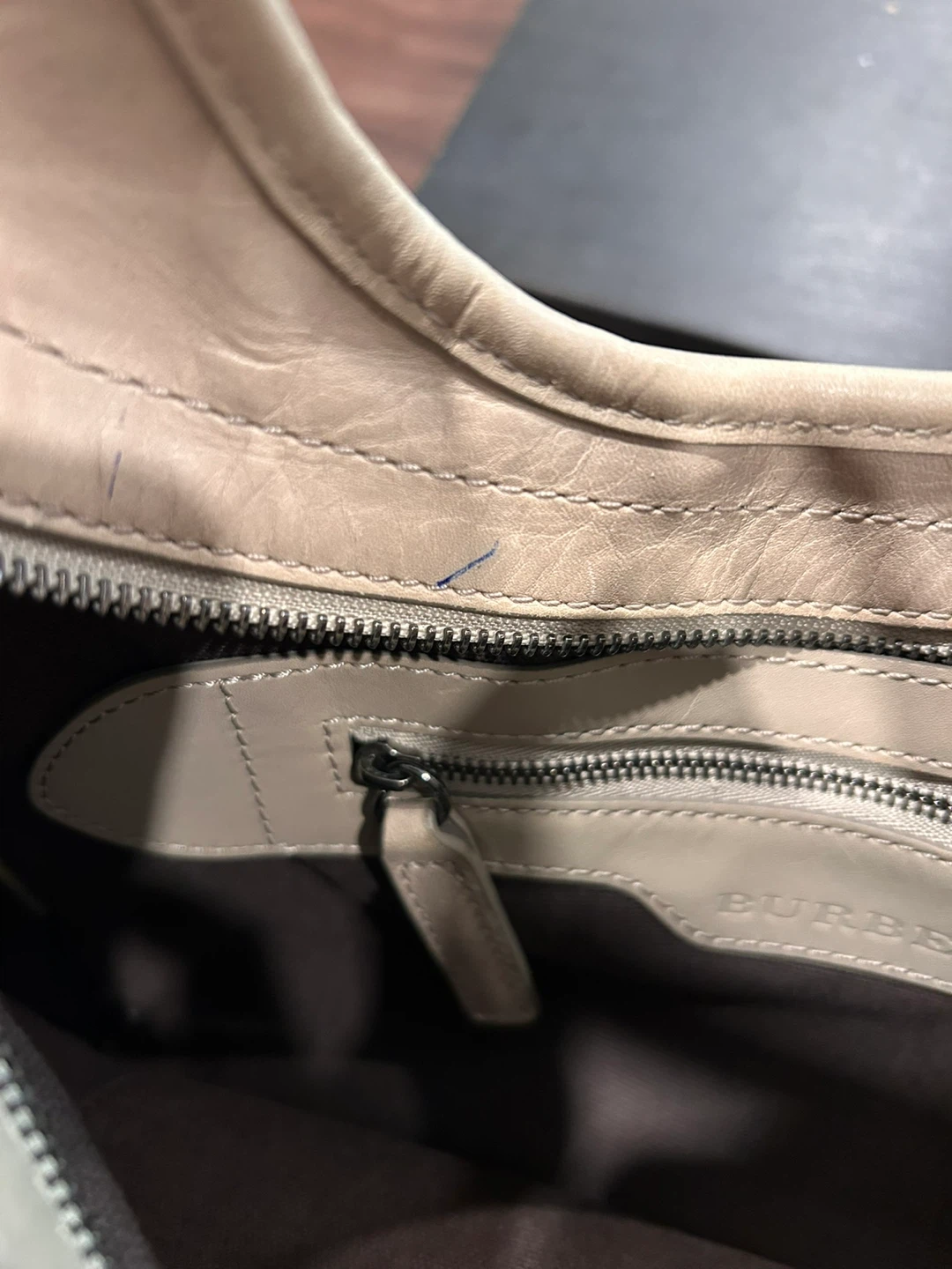Burberry Leather & Check Hobo Handbag - photo 4