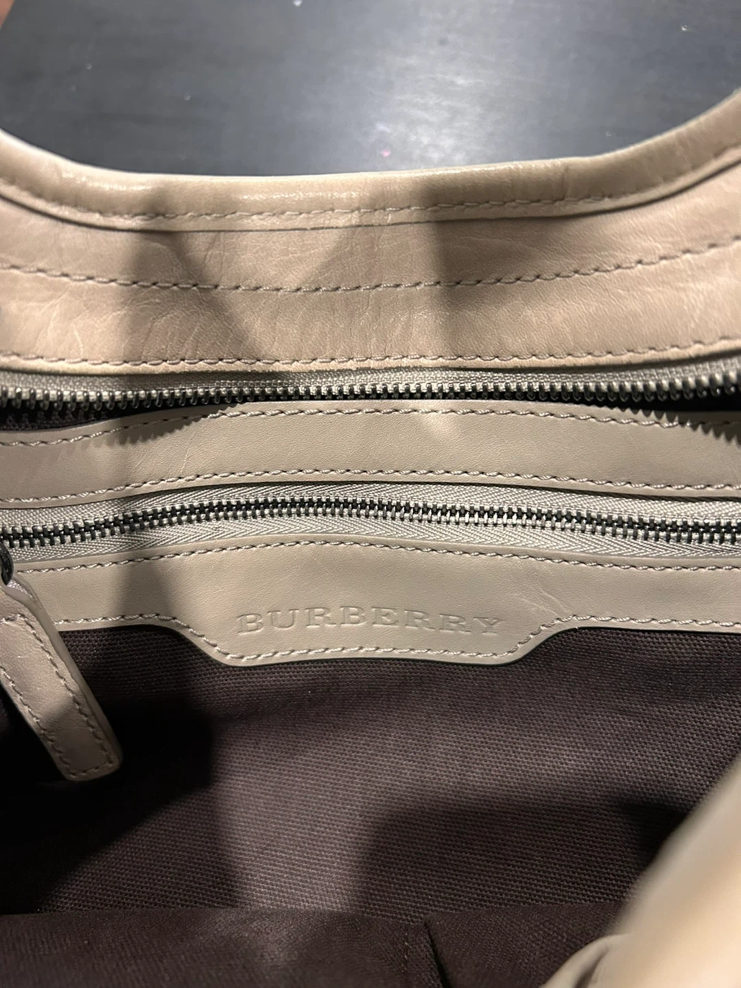 Burberry Leather & Check Hobo Handbag - photo 3