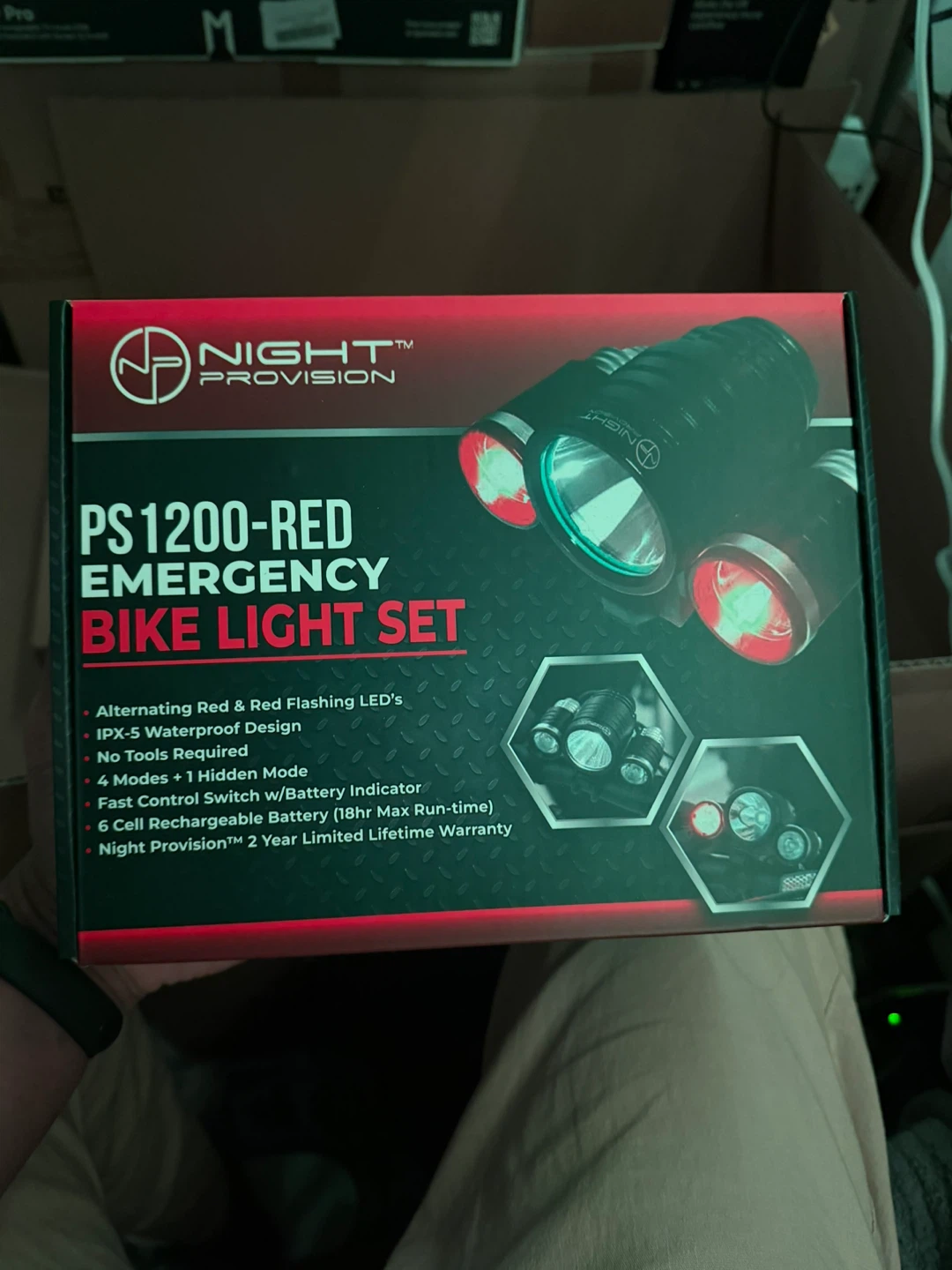 Night Provision PS1200 Police Patrol Bike Head Light Set