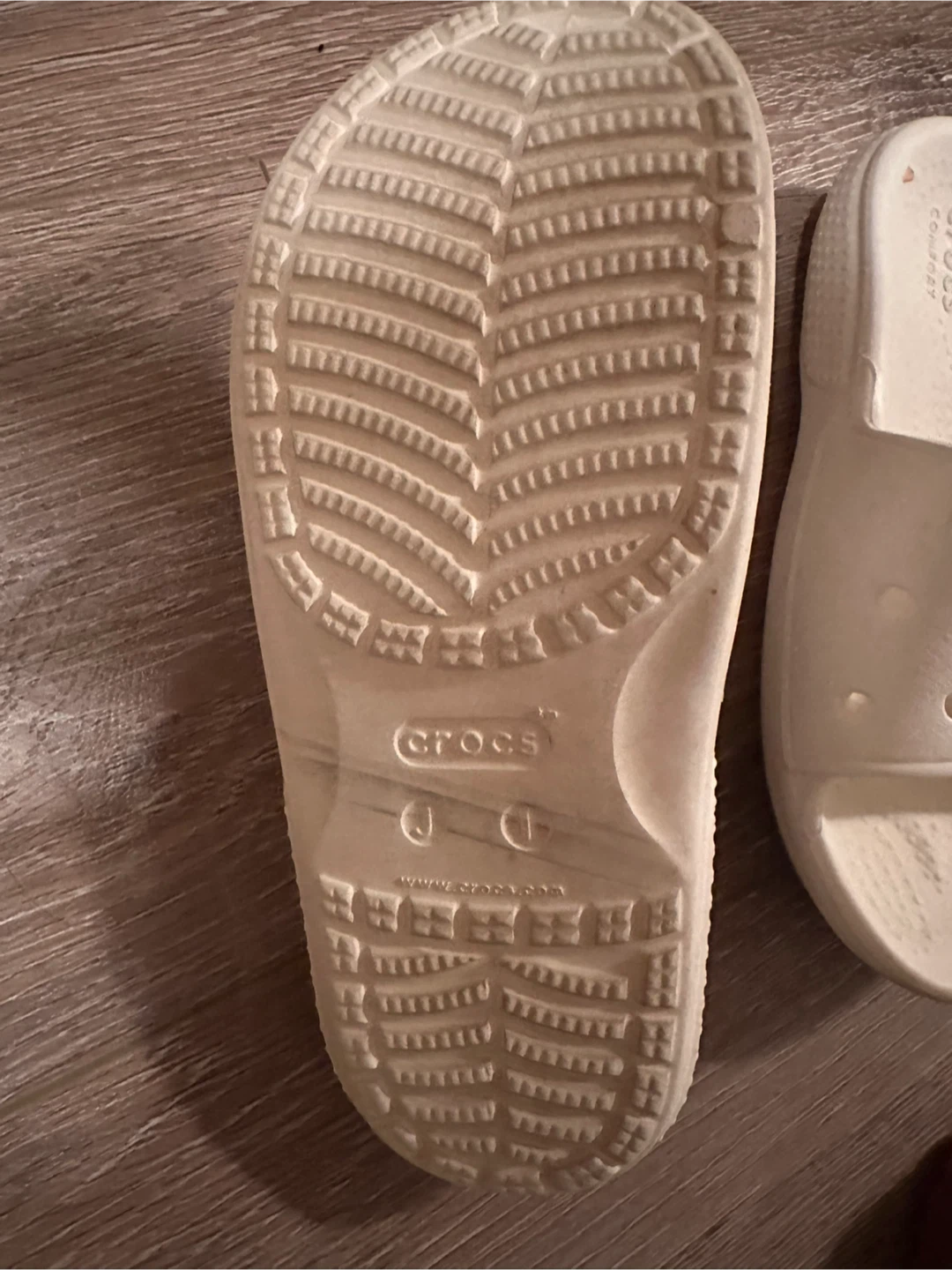 White Crocs Slides - photo 3