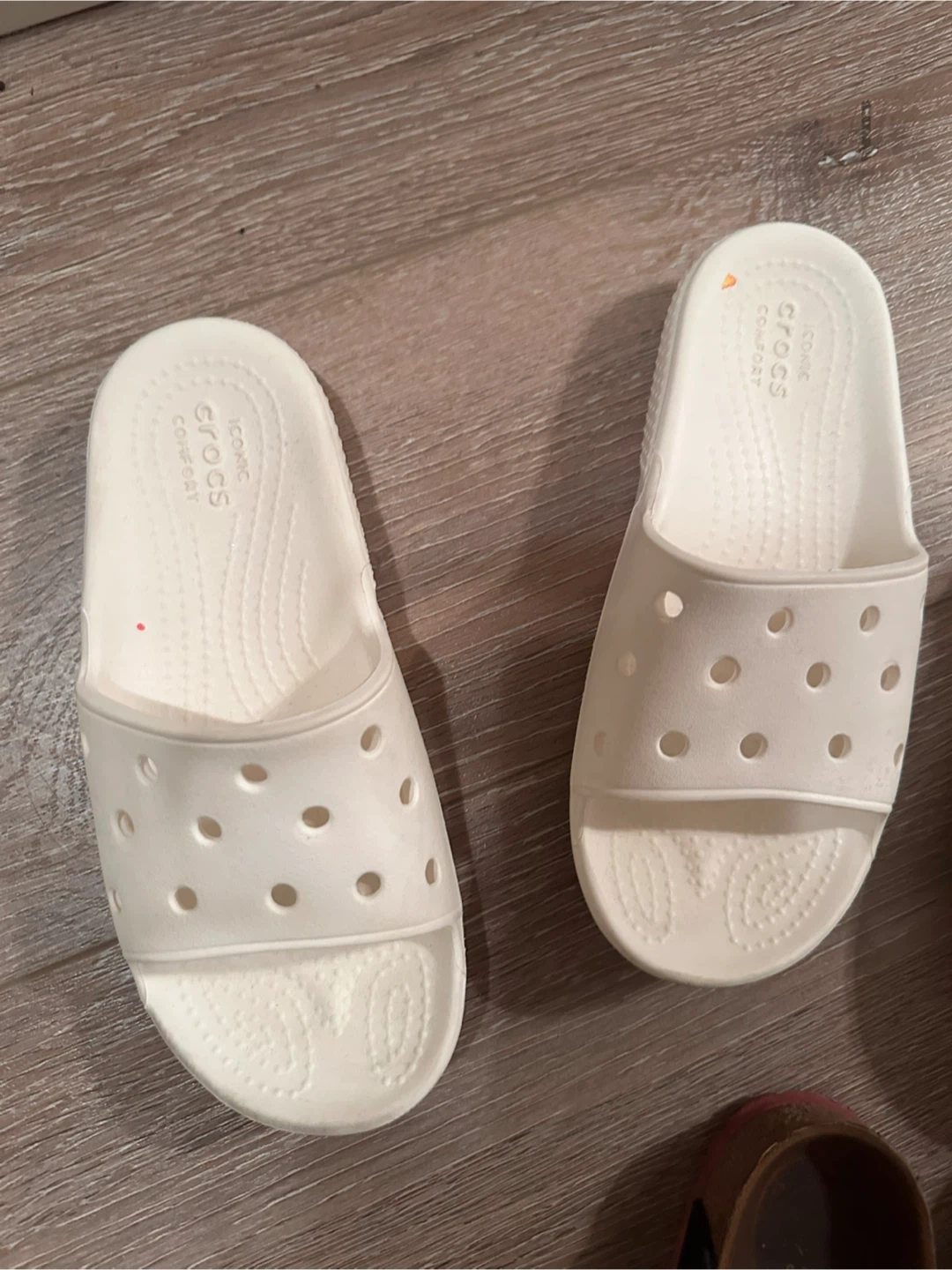 White Crocs Slides - photo 2