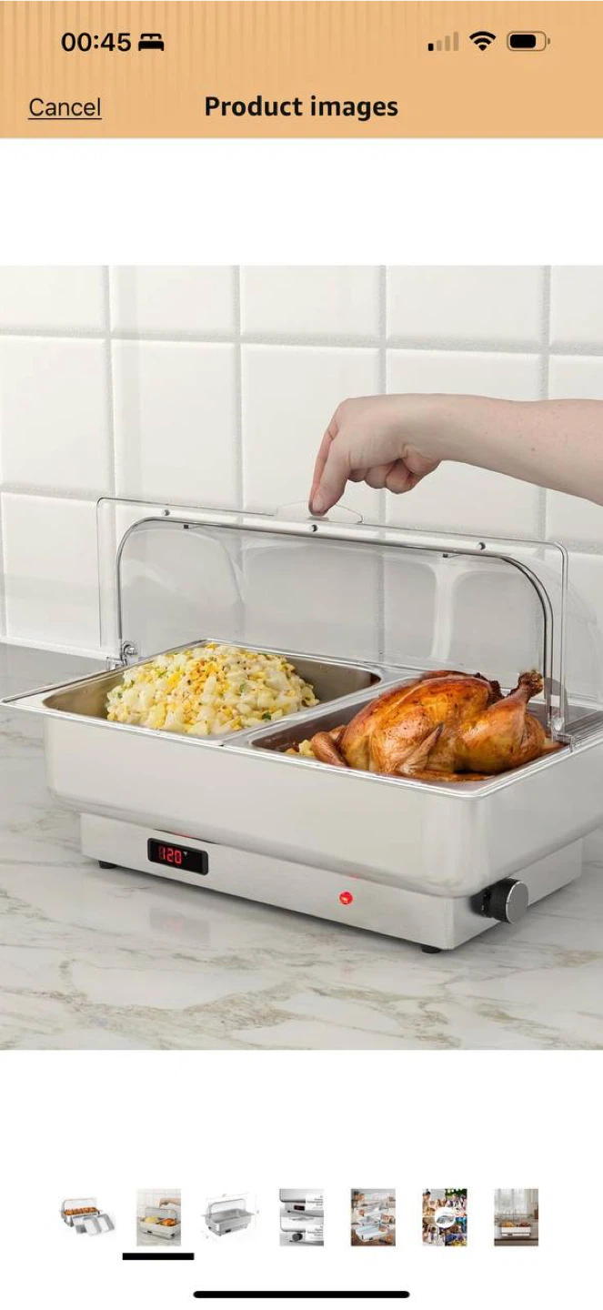 Garvee Electric Chafing Dish Buffet Set 2 x 4.5QT – Open Box