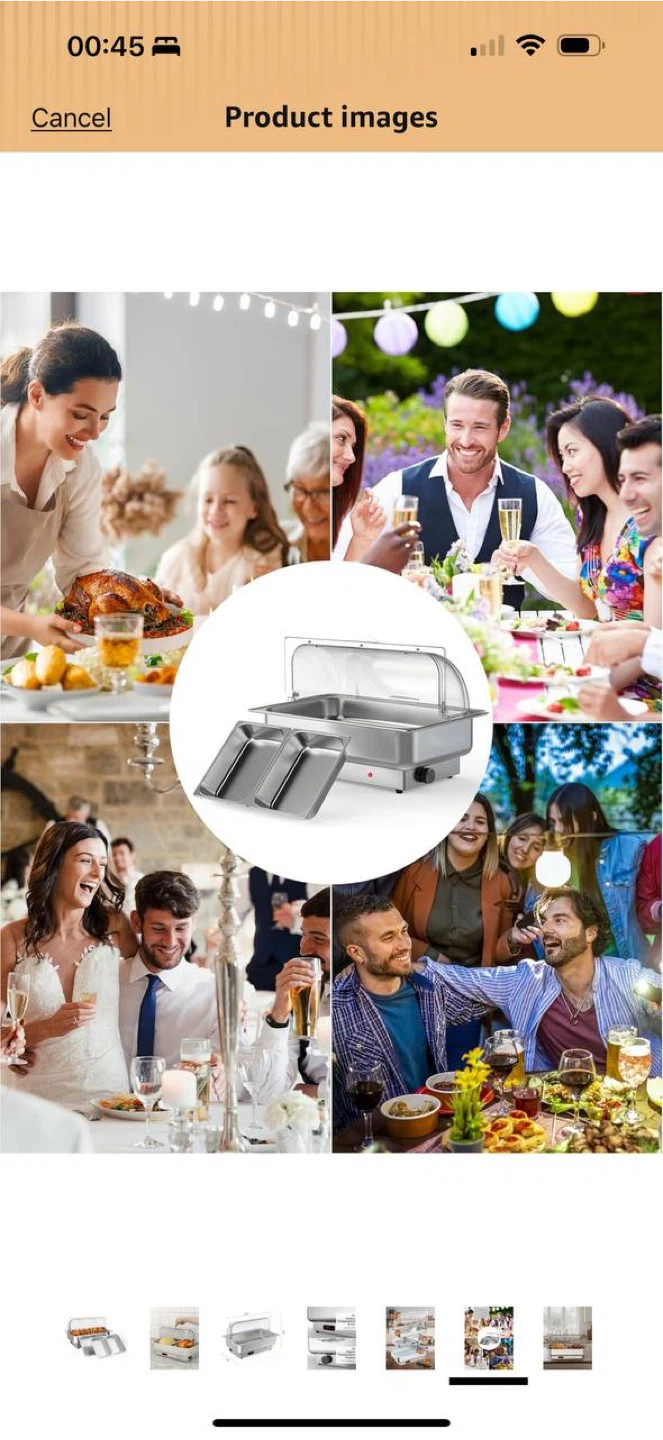 Garvee Electric Chafing Dish Buffet Set 2 x 4.5QT – Open Box - photo 3